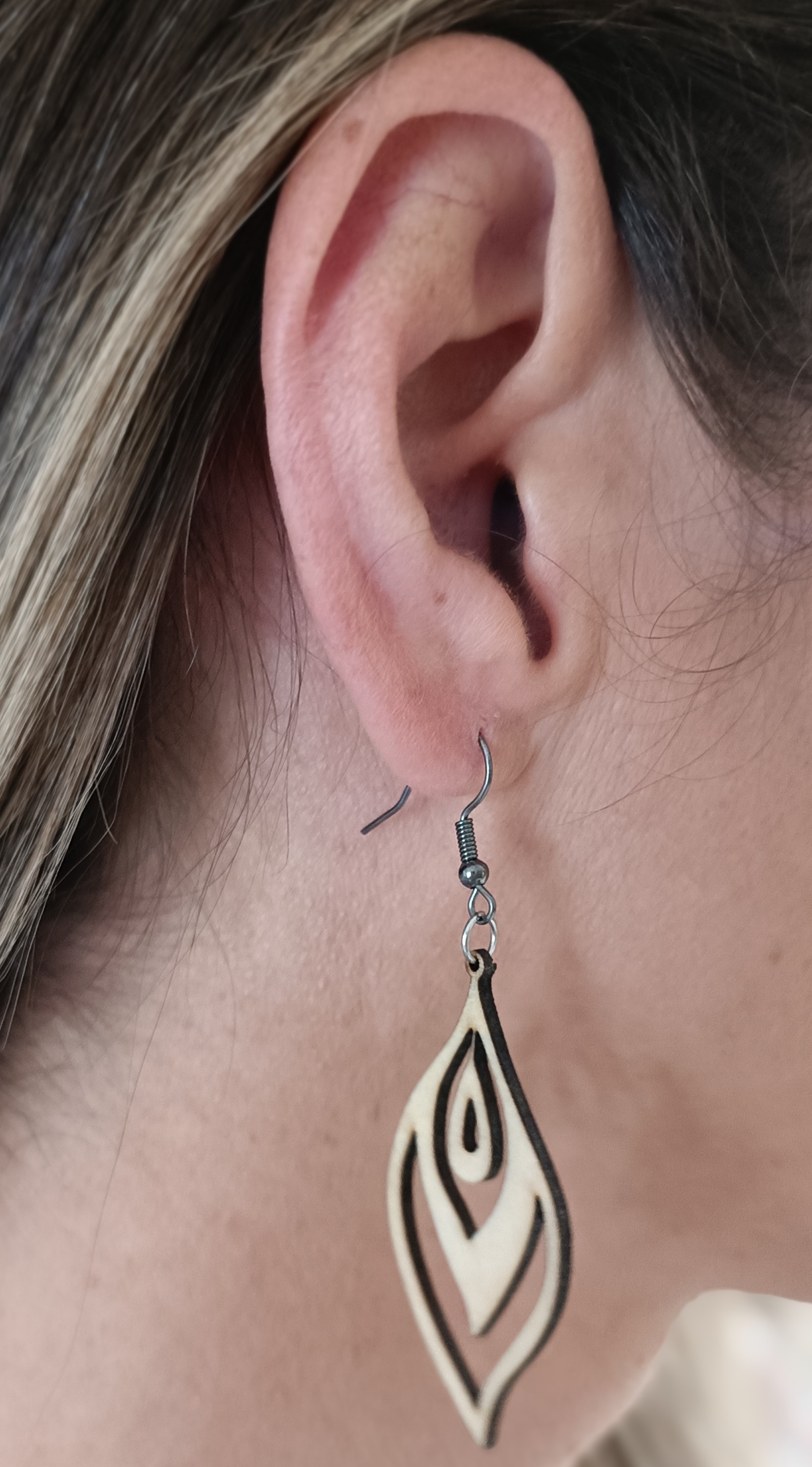 Boucles d'oreilles en bois