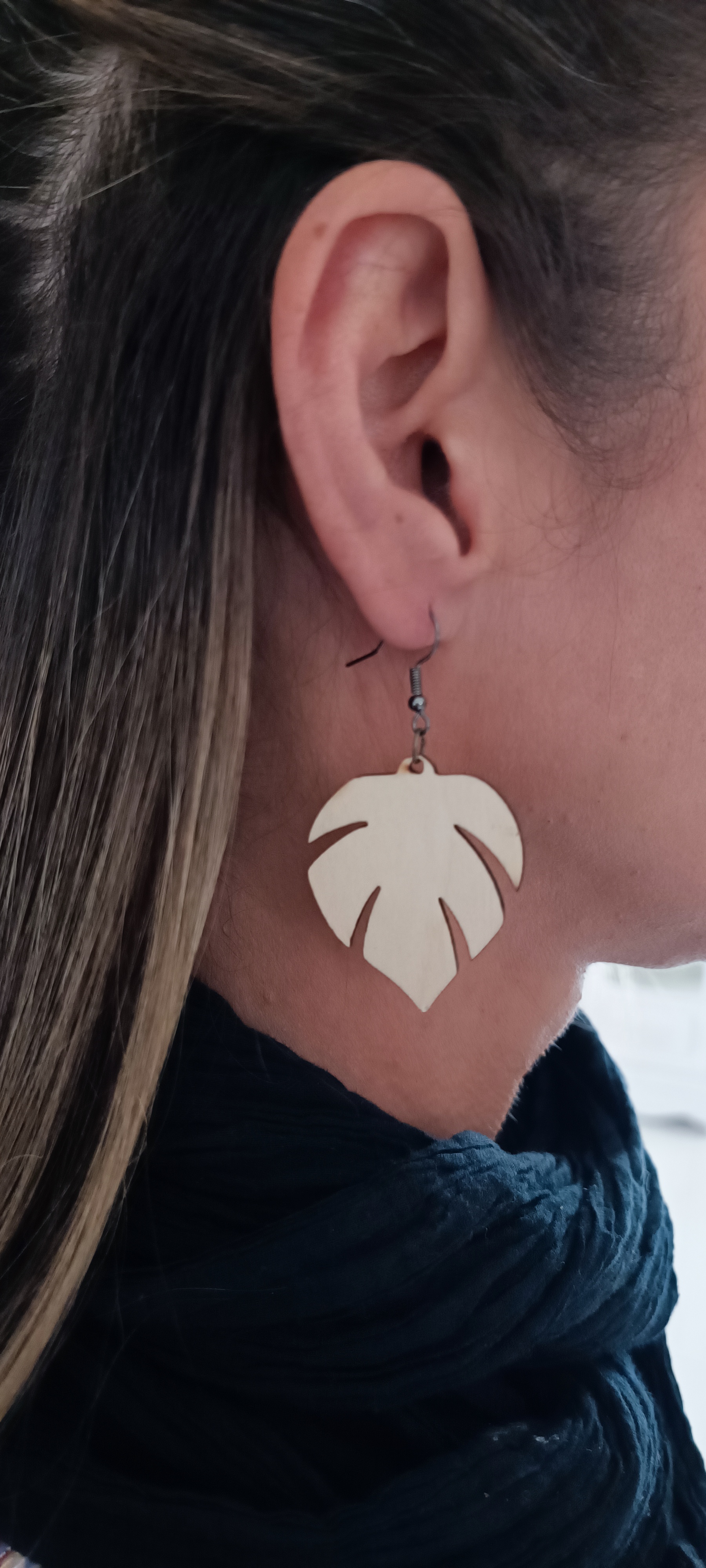 Boucles d'oreilles feuille