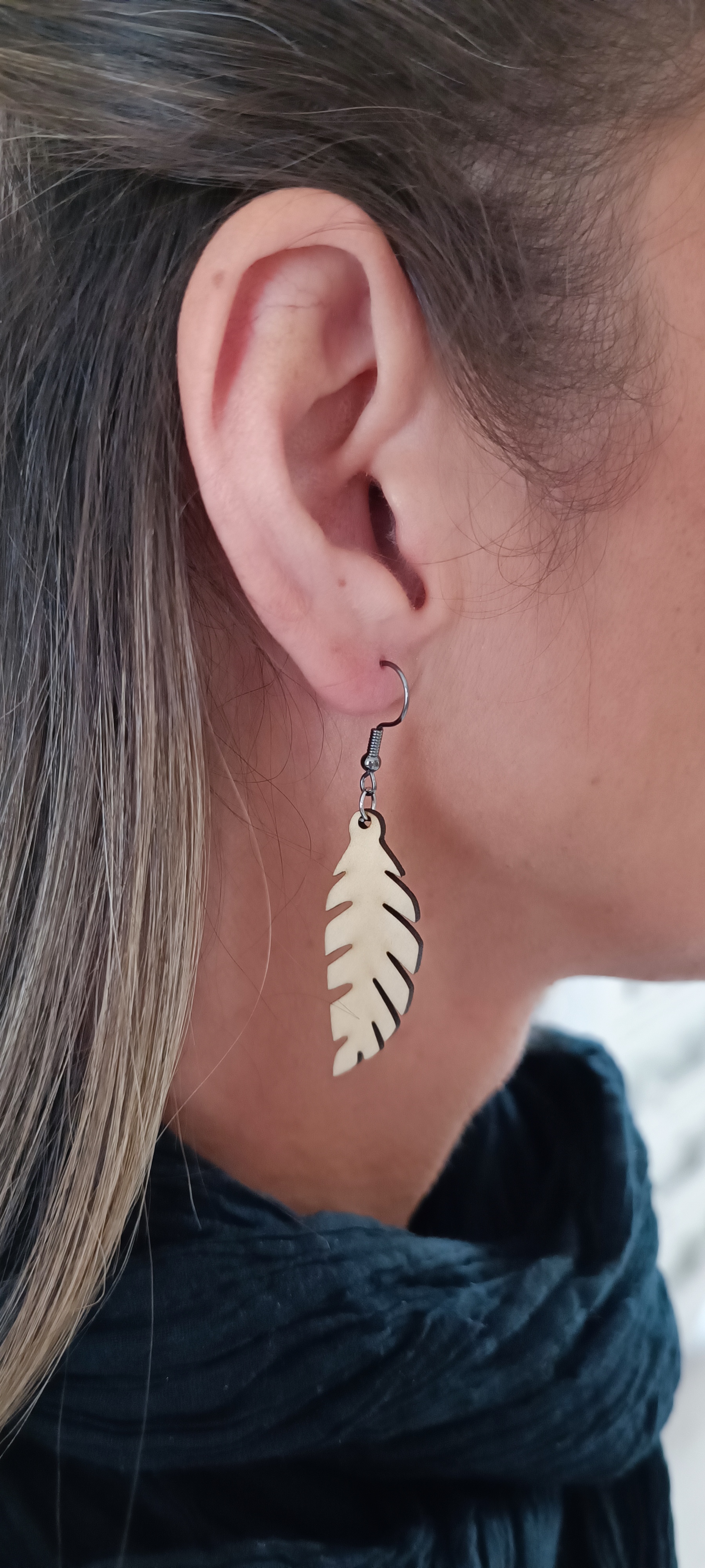 Boucles d'oreilles feuille
