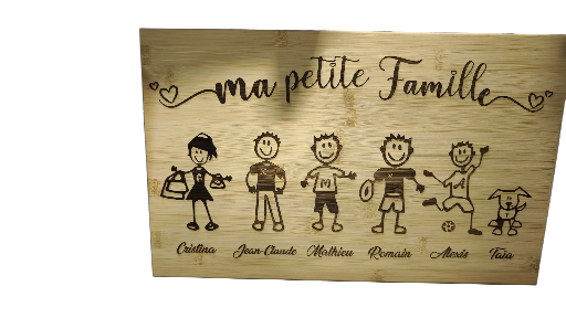 Panneau décoratif 'Ma petite famille'