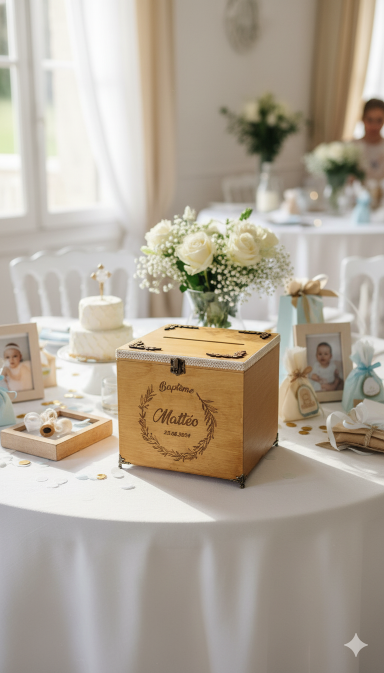 Coffret de baptême personnalisé