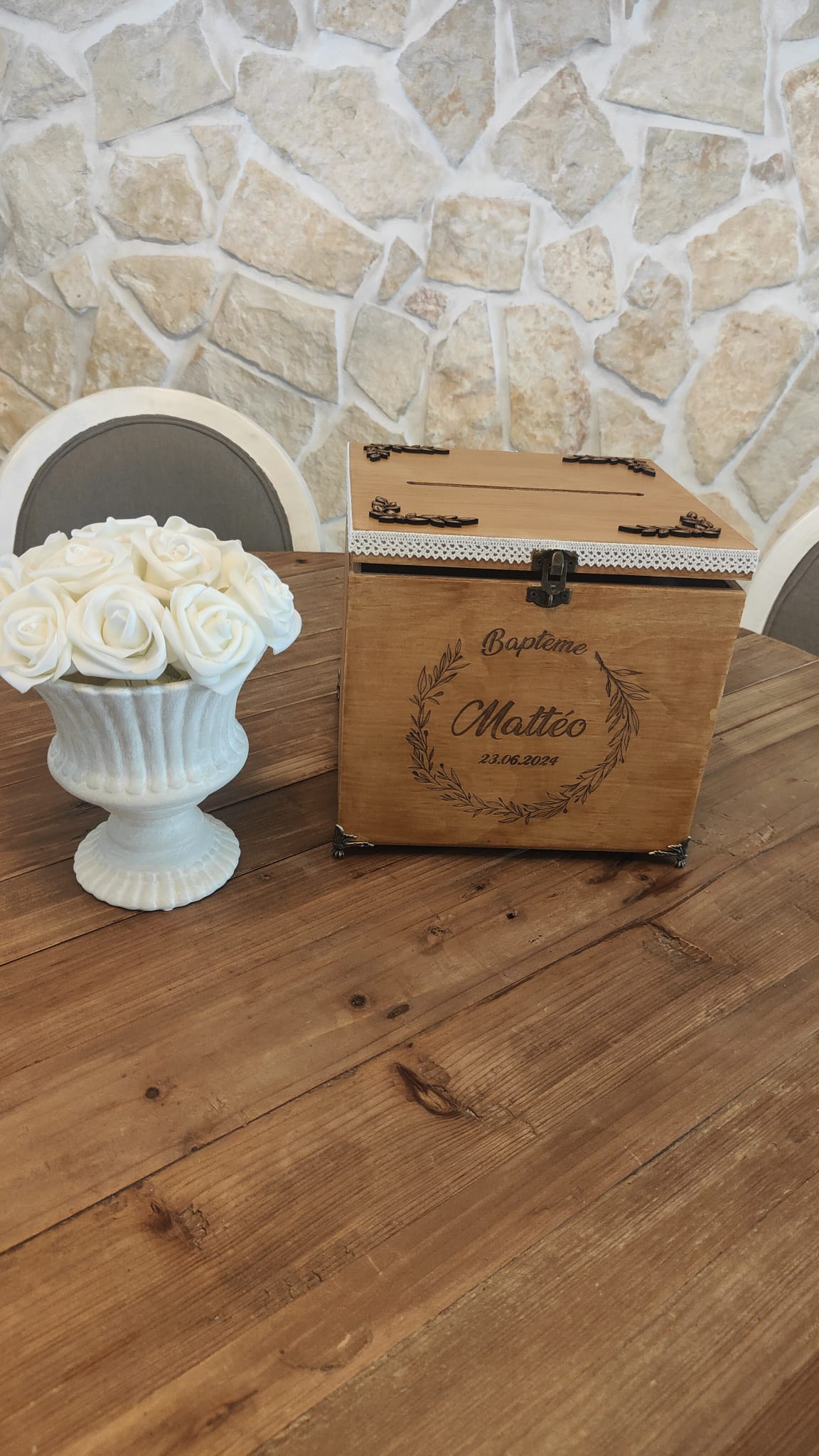 Coffret de baptême personnalisé