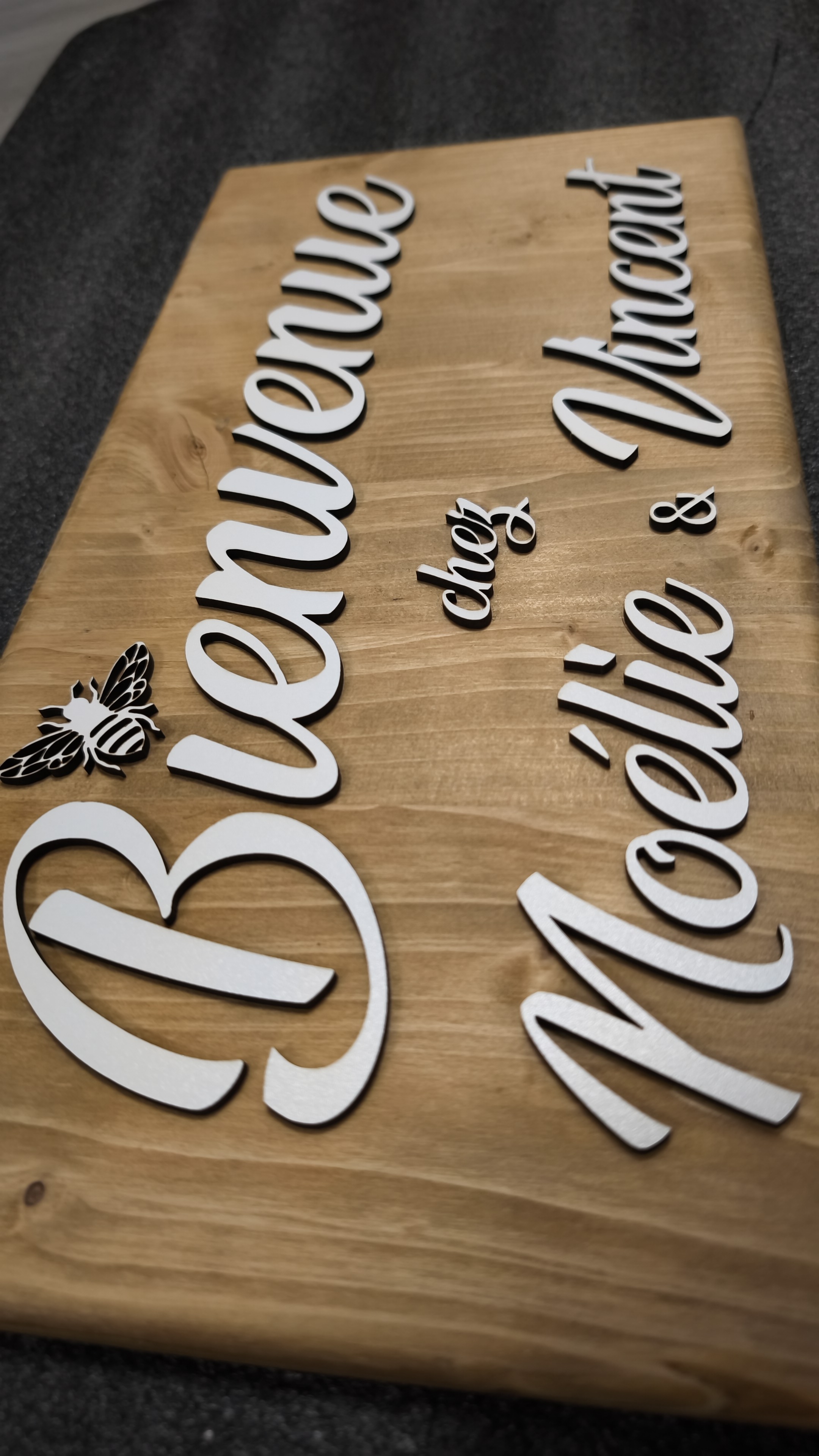 Plaque de bienvenue personnalisée