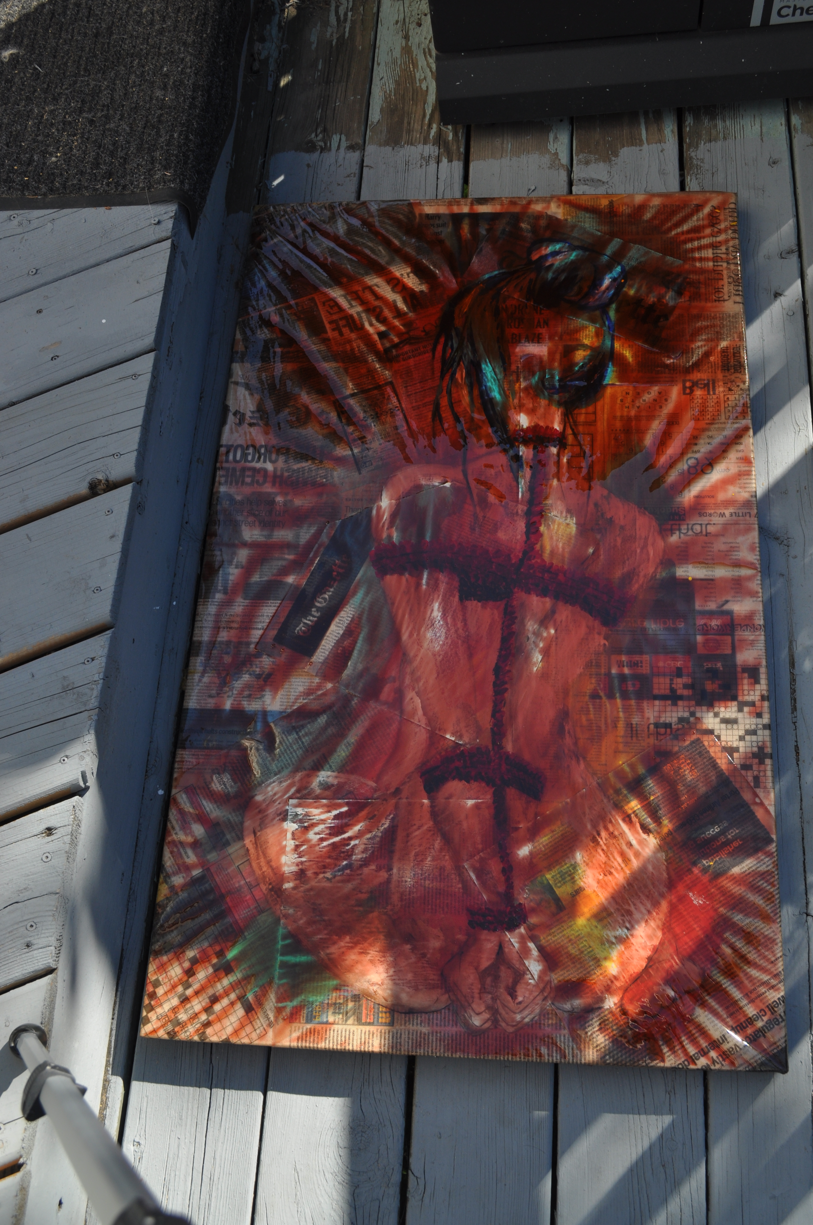 The First Knot. Abstract Expressionist Canvas Painting