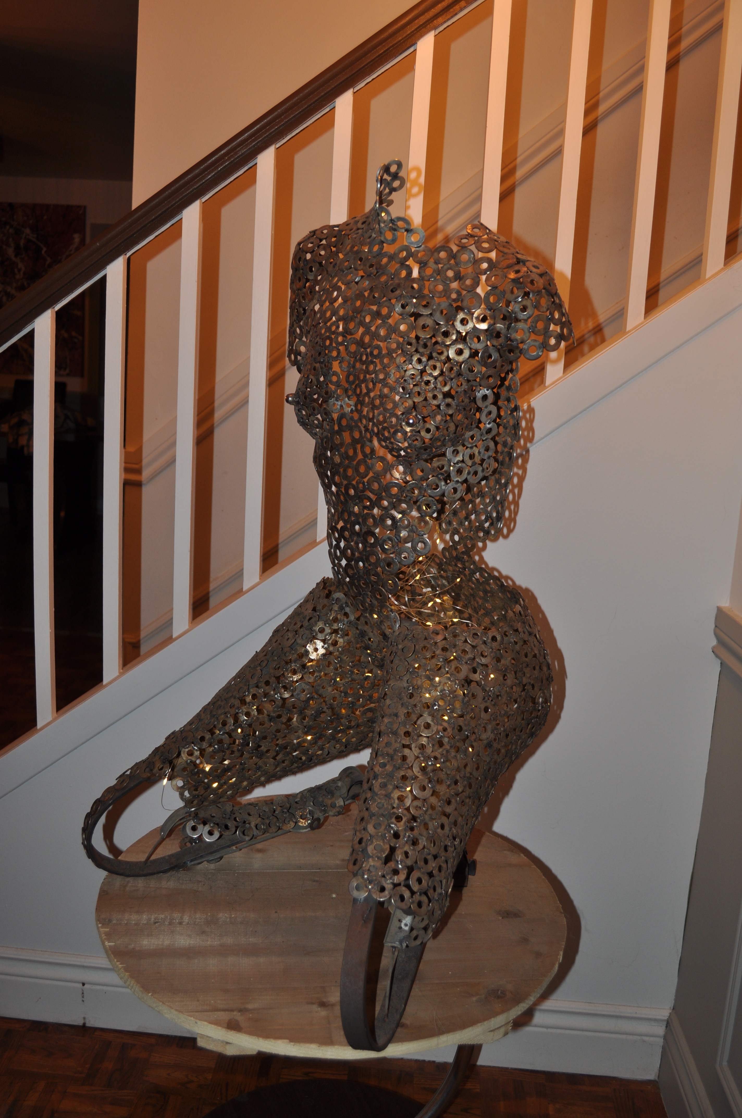 Alone, Industrial Metal Sculpture