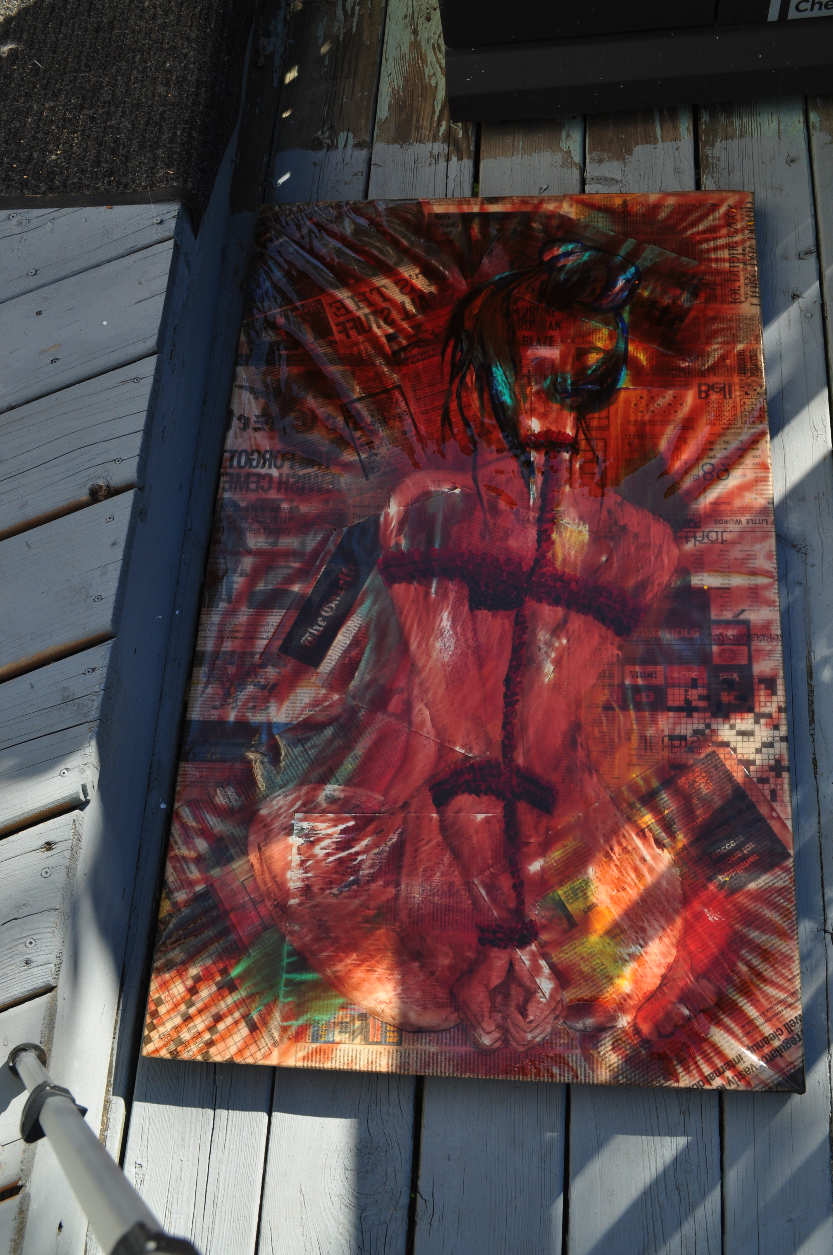 The First Knot. Abstract Expressionist Canvas Painting