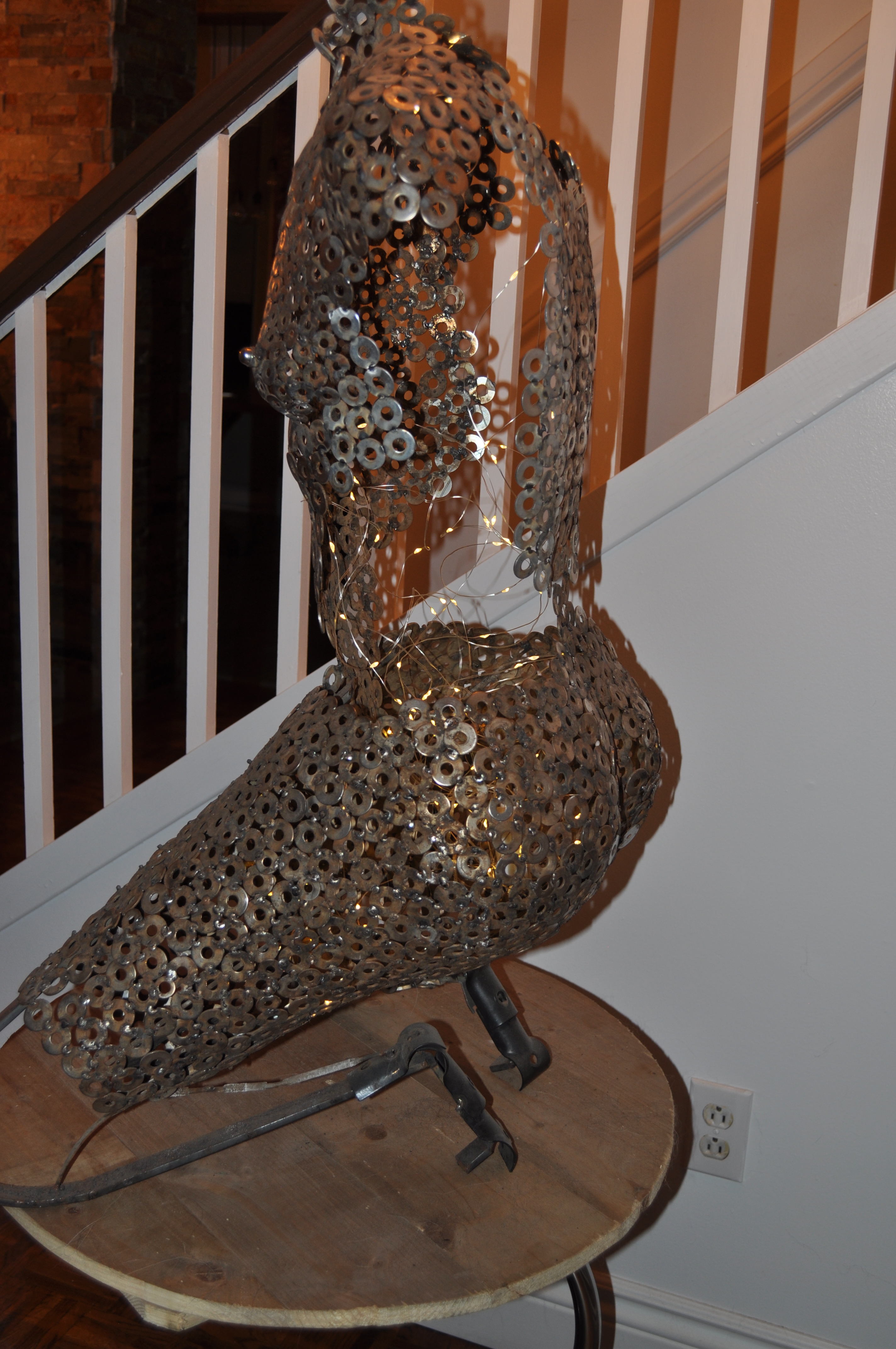 Alone, Industrial Metal Sculpture