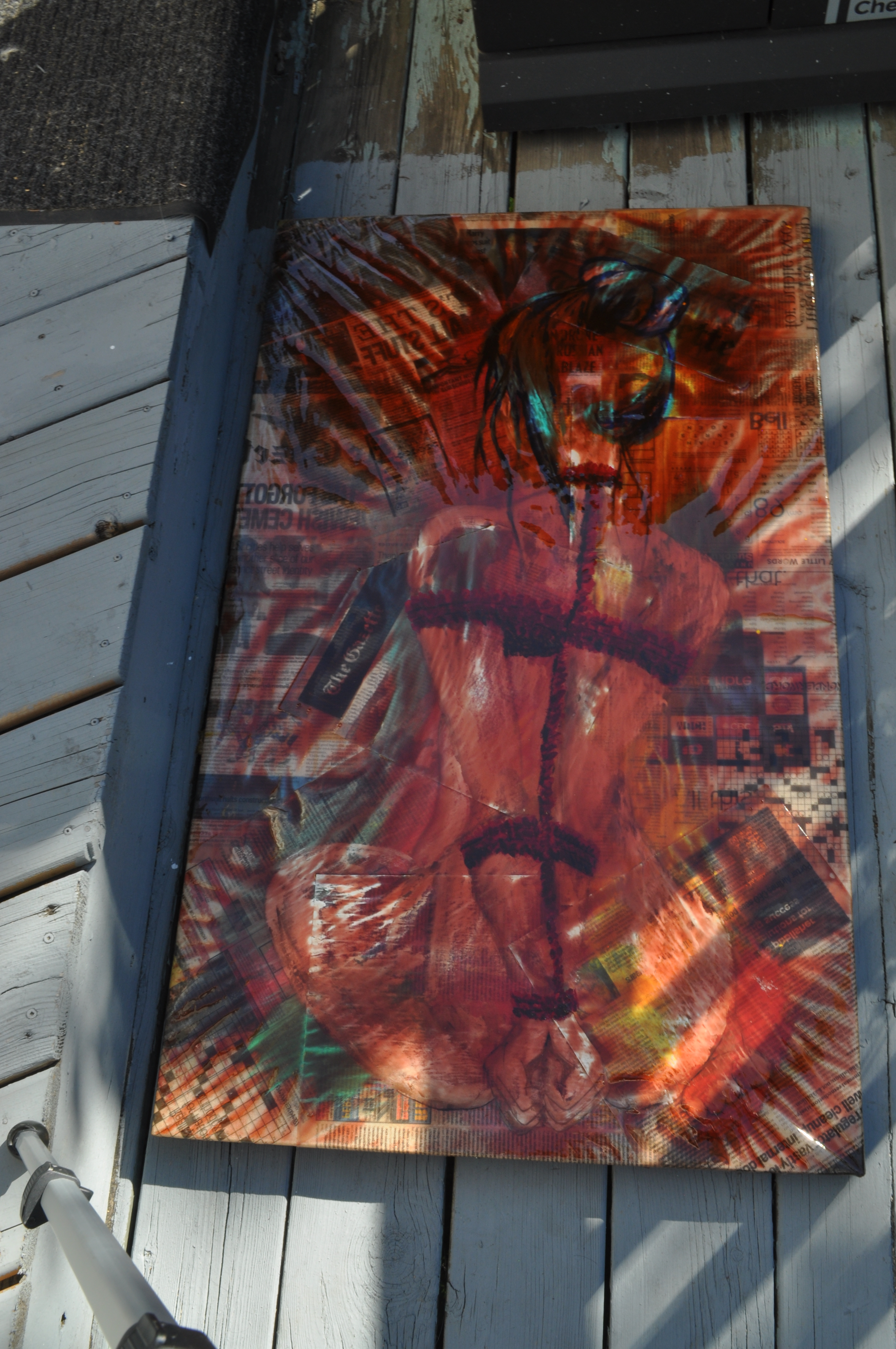 The First Knot. Abstract Expressionist Canvas Painting