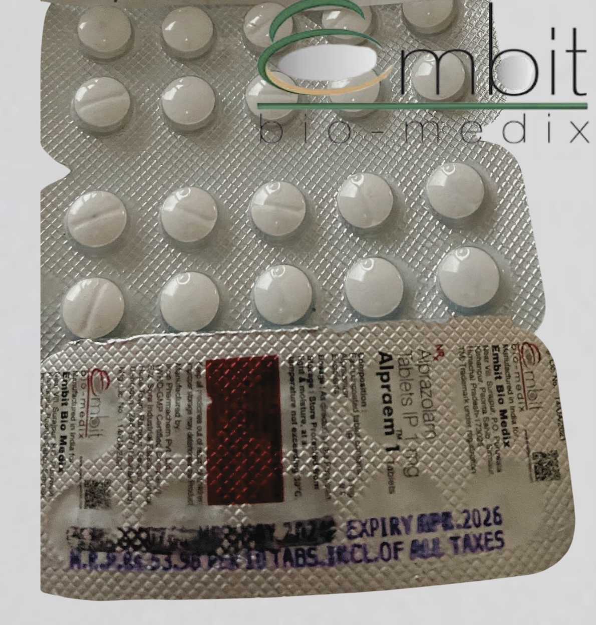 Alpraem 1mg (Alprazolam)