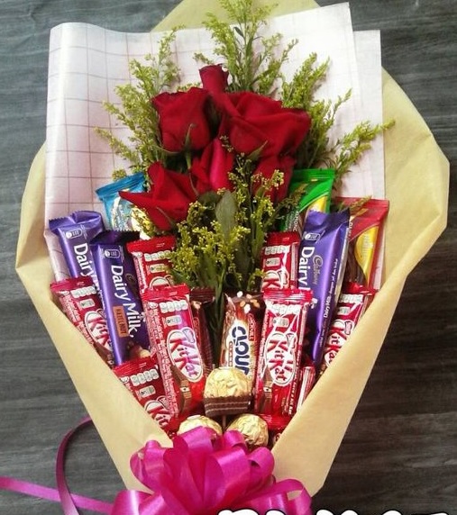Chocolate and Flower Bouquet