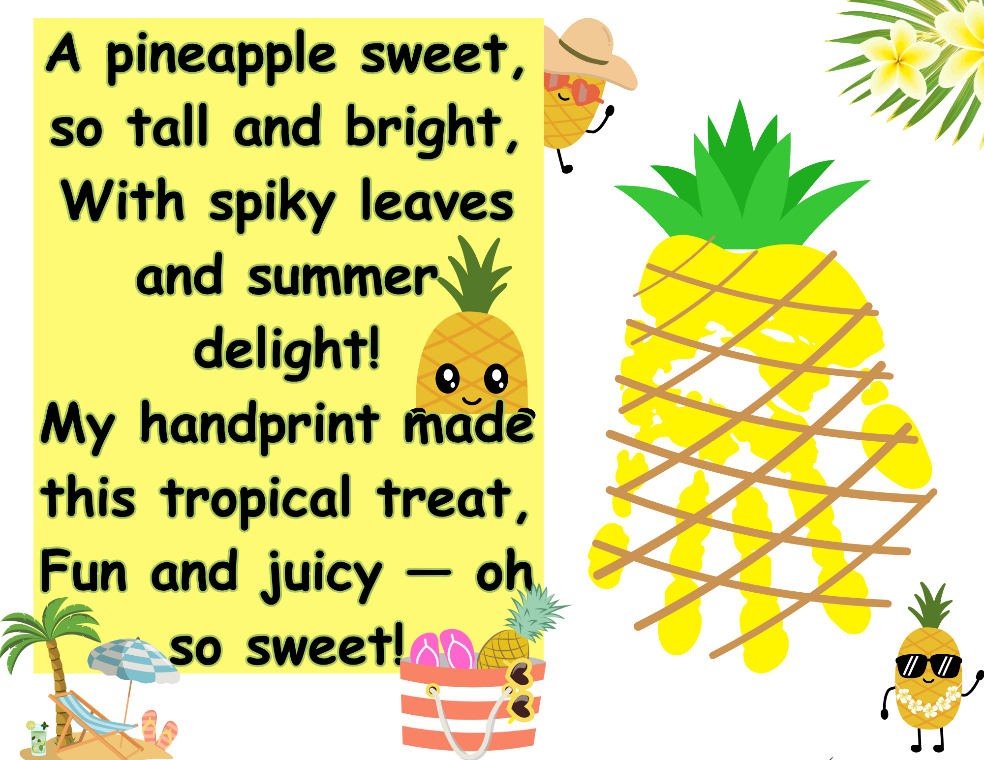 Pineapple Handprint Craft