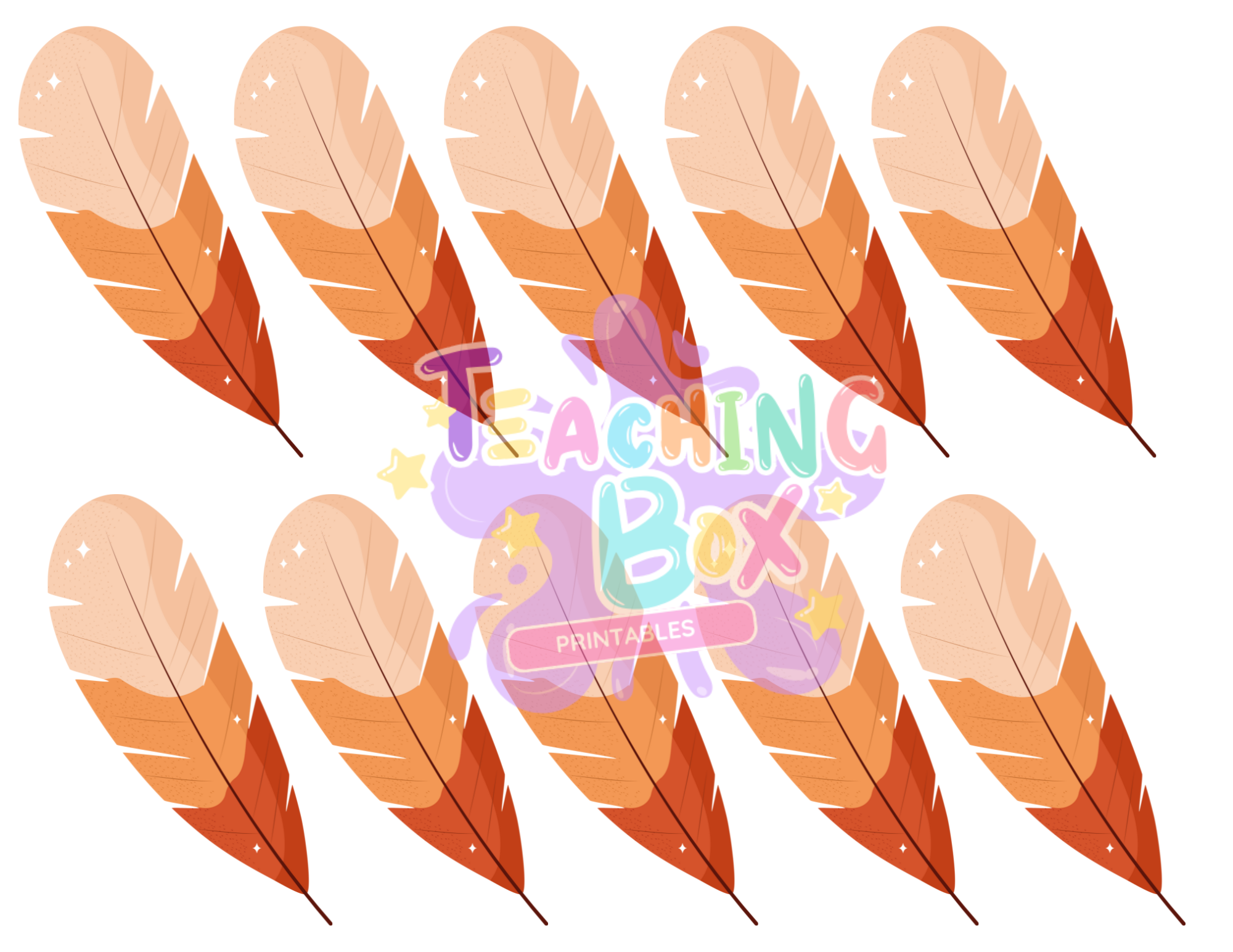 Thanksgiving Turkey Printable with Feathers