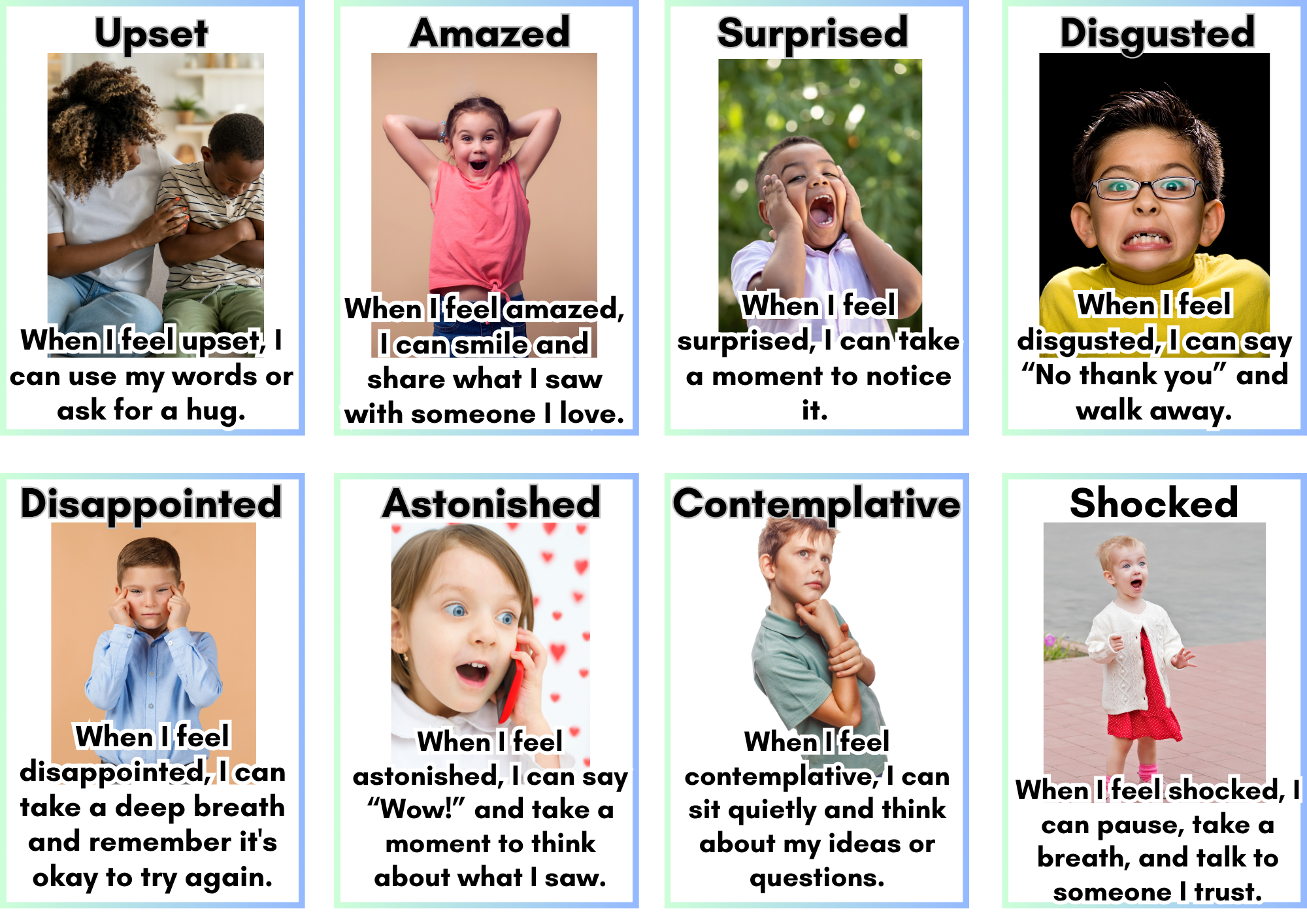 Kids Emotion Flashcards 