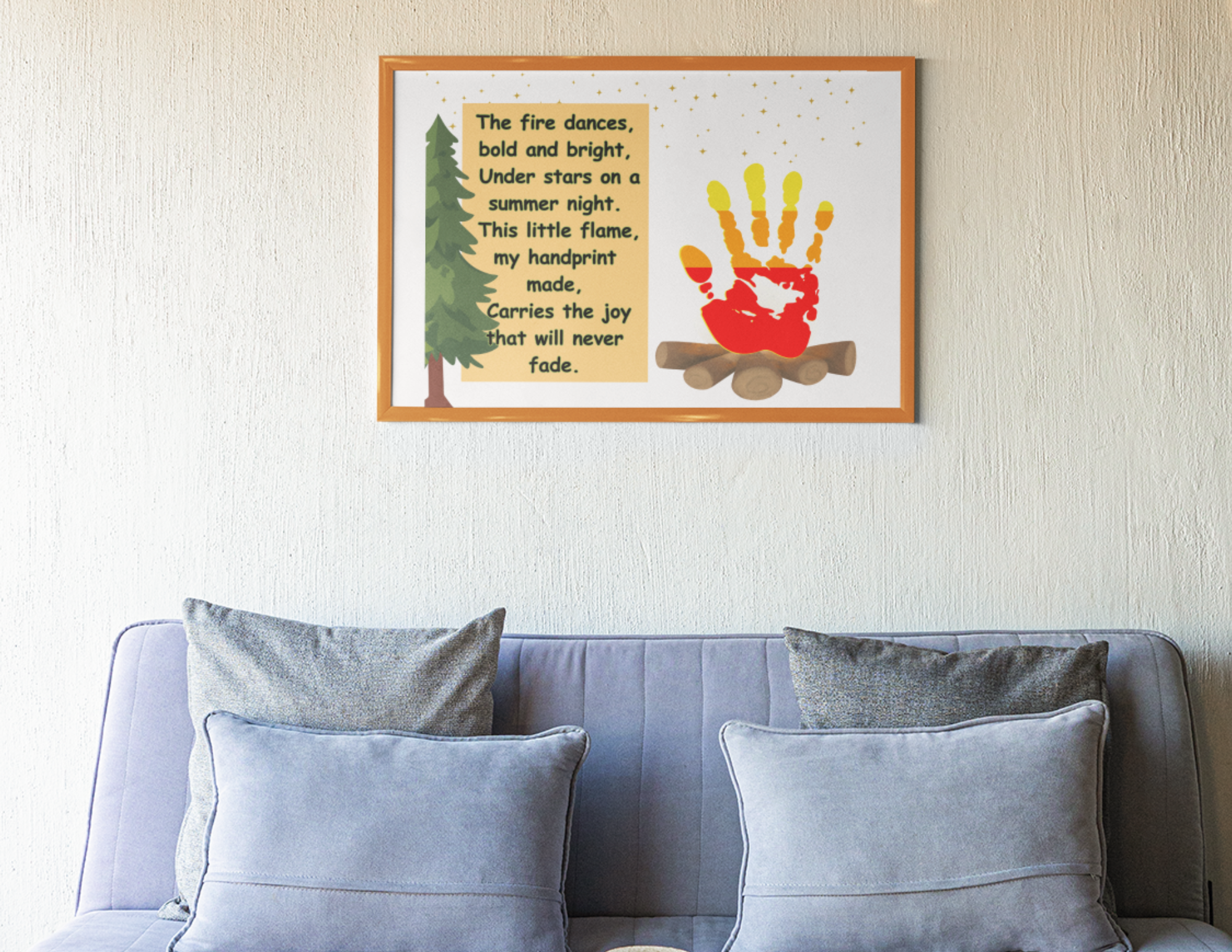 Campfire Handprint Craft