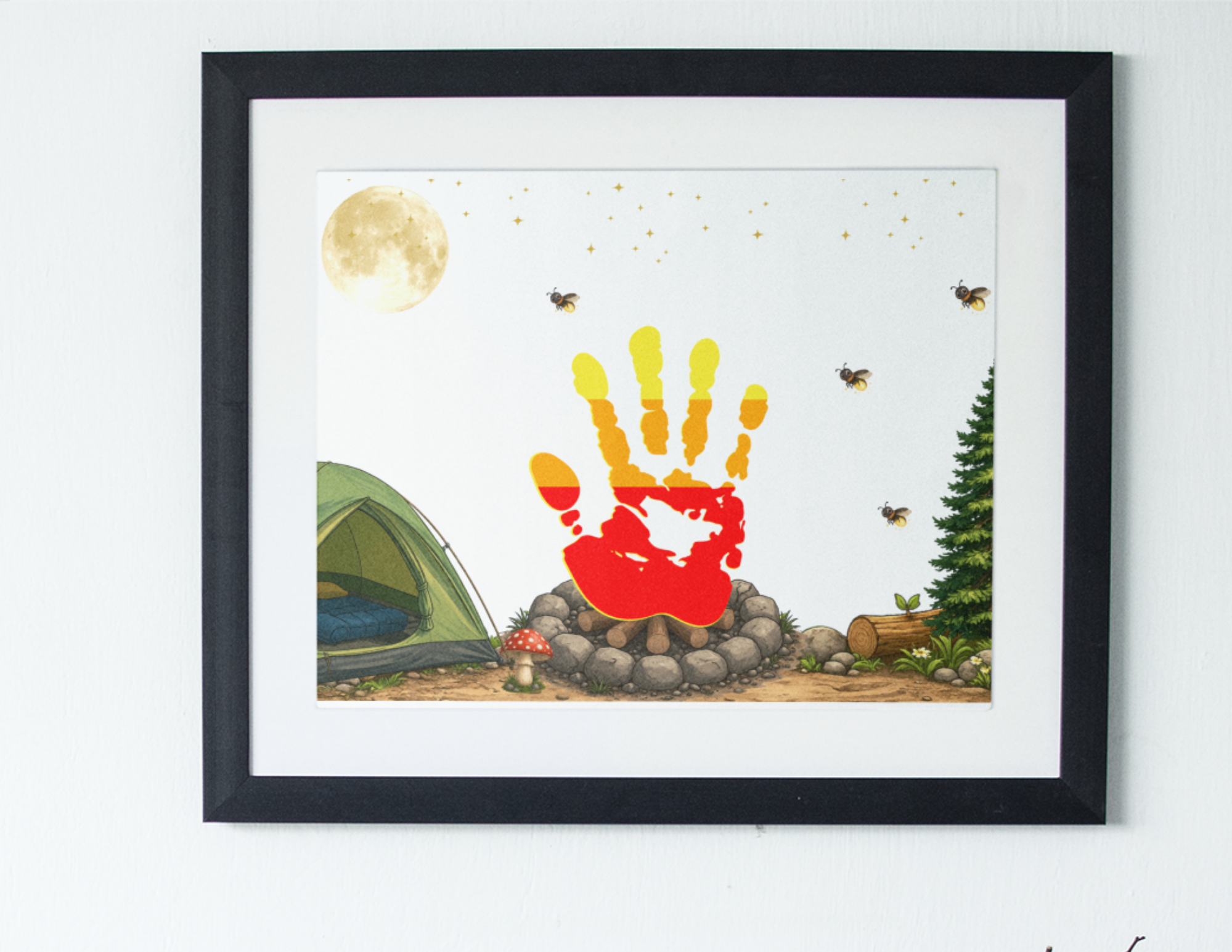 Camping Campfire Handprint Craft