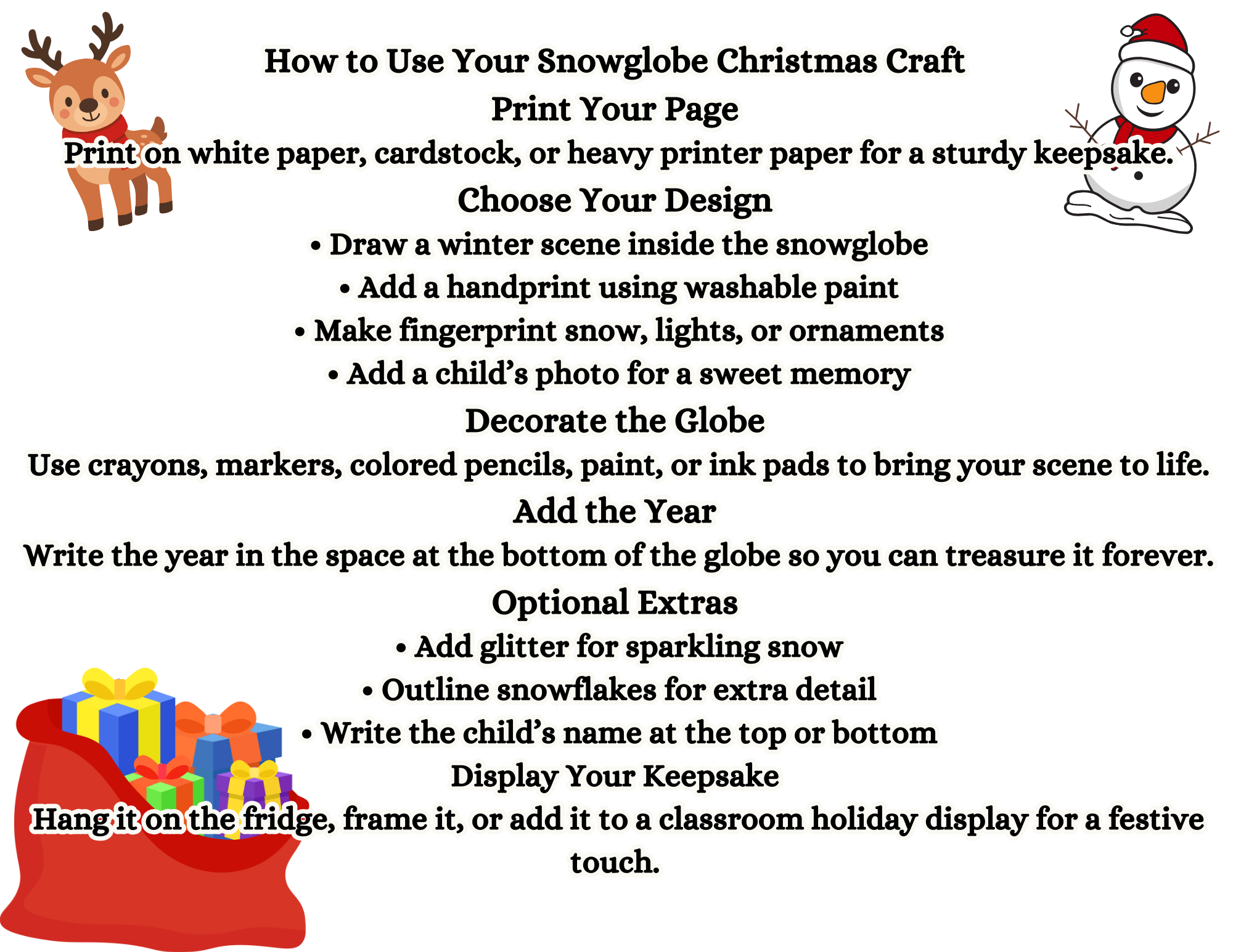 Snowglobe Winter Poem