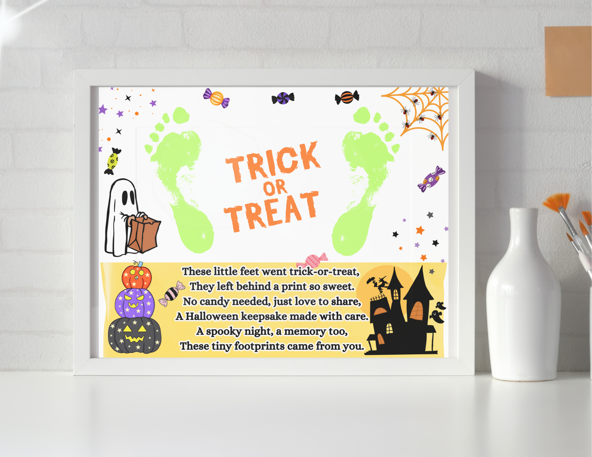 Trick Or Treat Footprint Craft