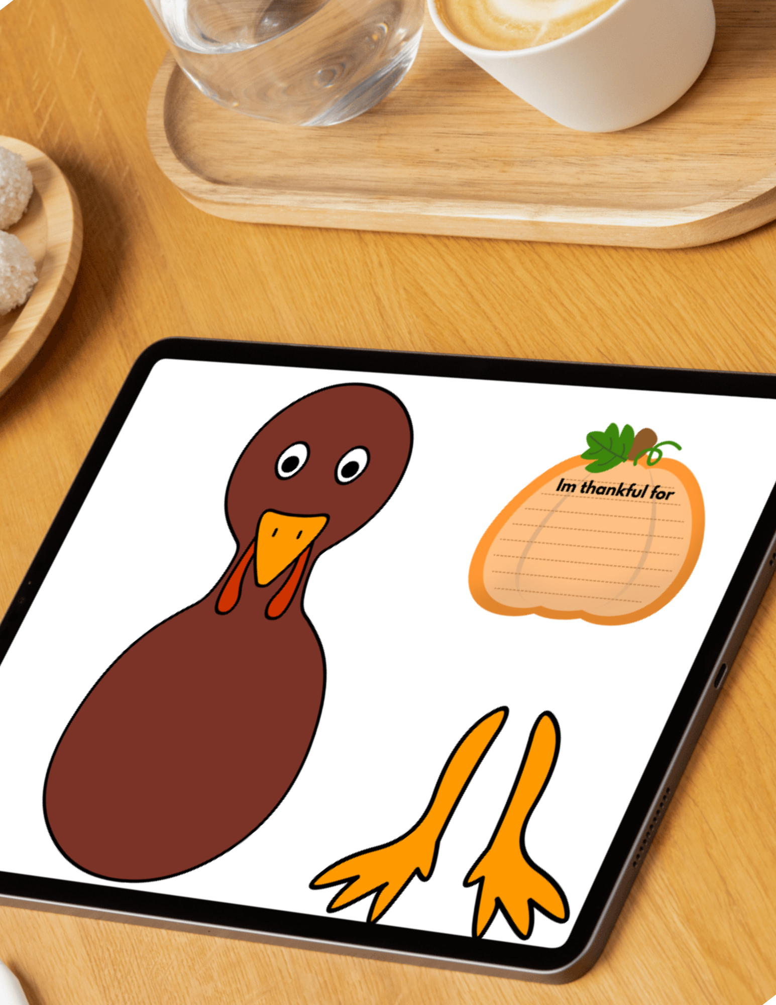 Thanksgiving Turkey Printable with Feathers