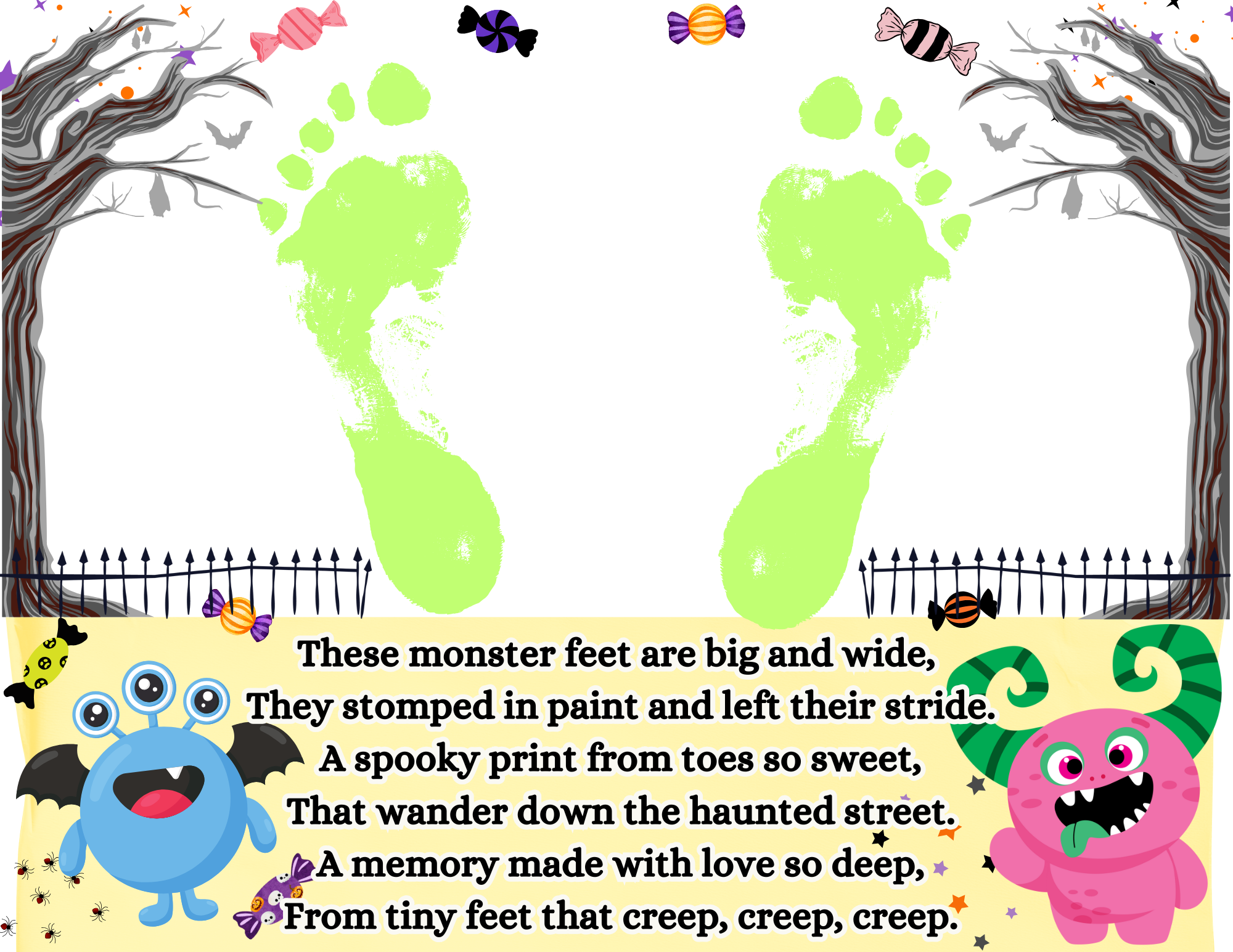 Monster Feet Footprint Craft