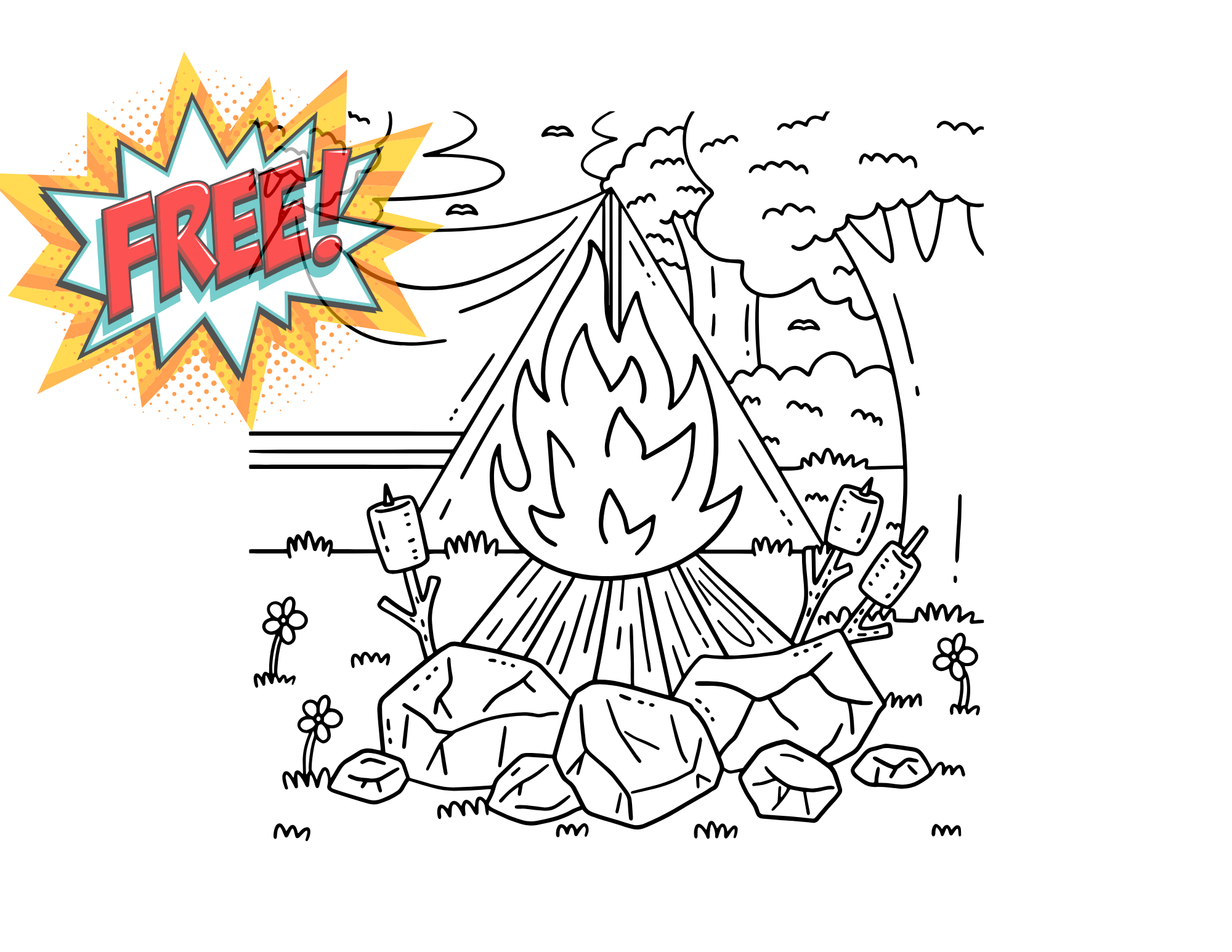 Campfire Handprint Craft