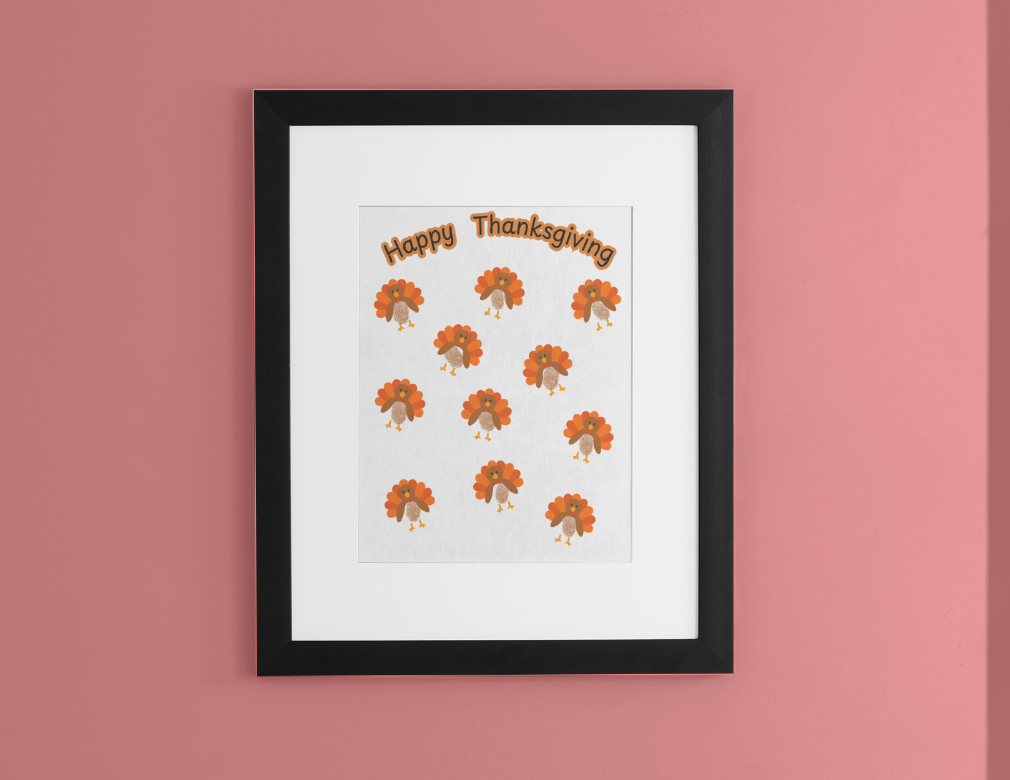 Thanksgiving Fingerprint Turkey Craft 