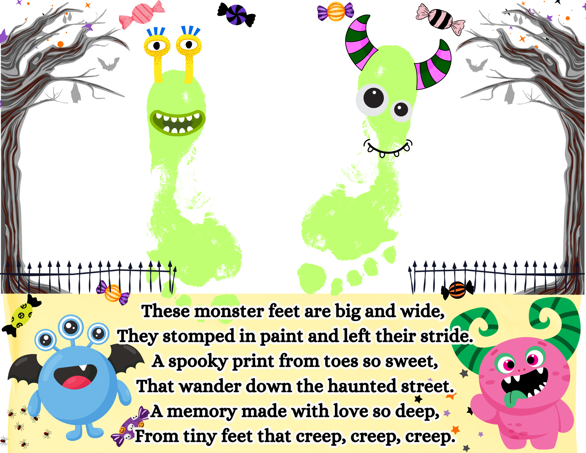 Monster Feet Footprint Craft