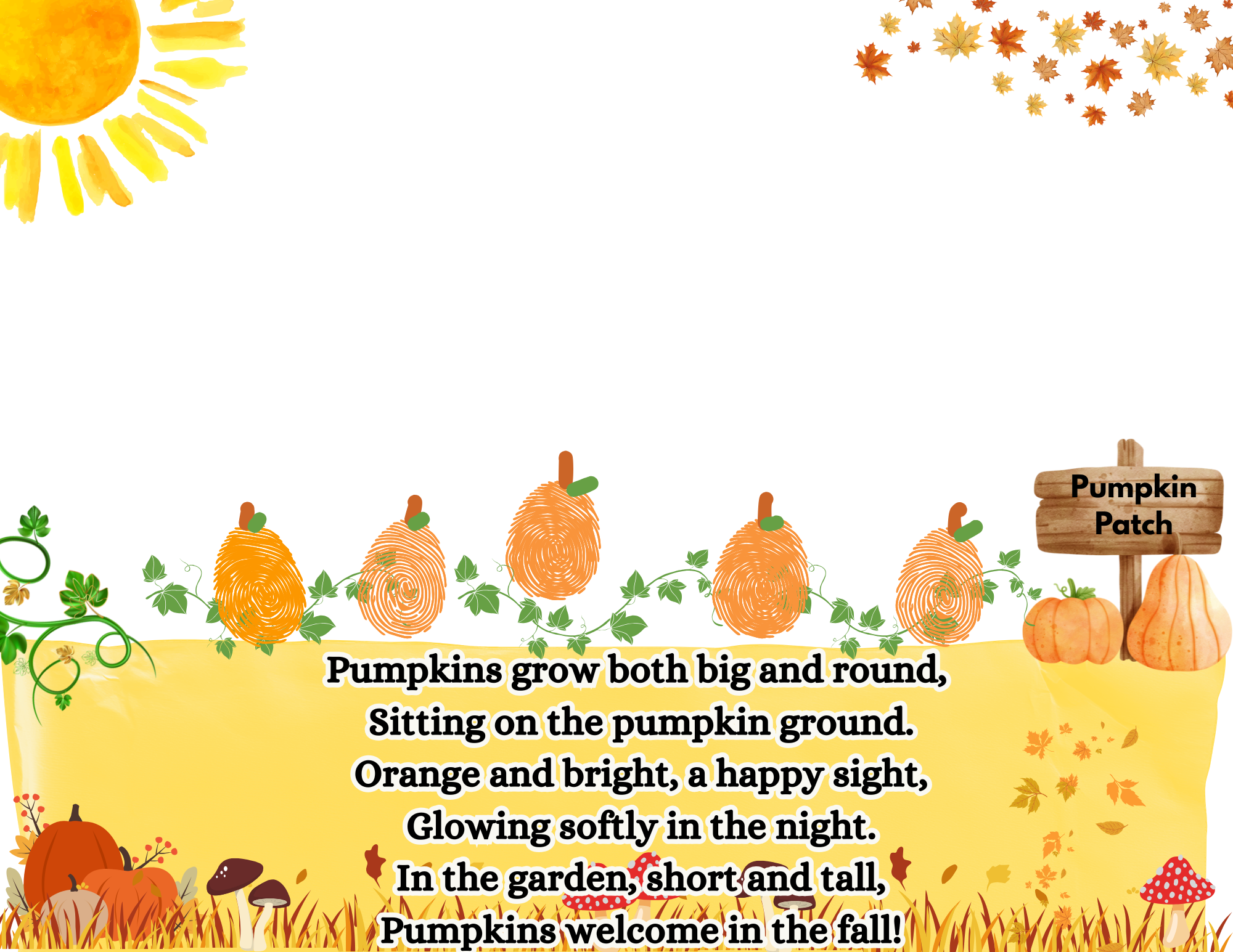  Fall Fingerprint Pumpkin Craft 