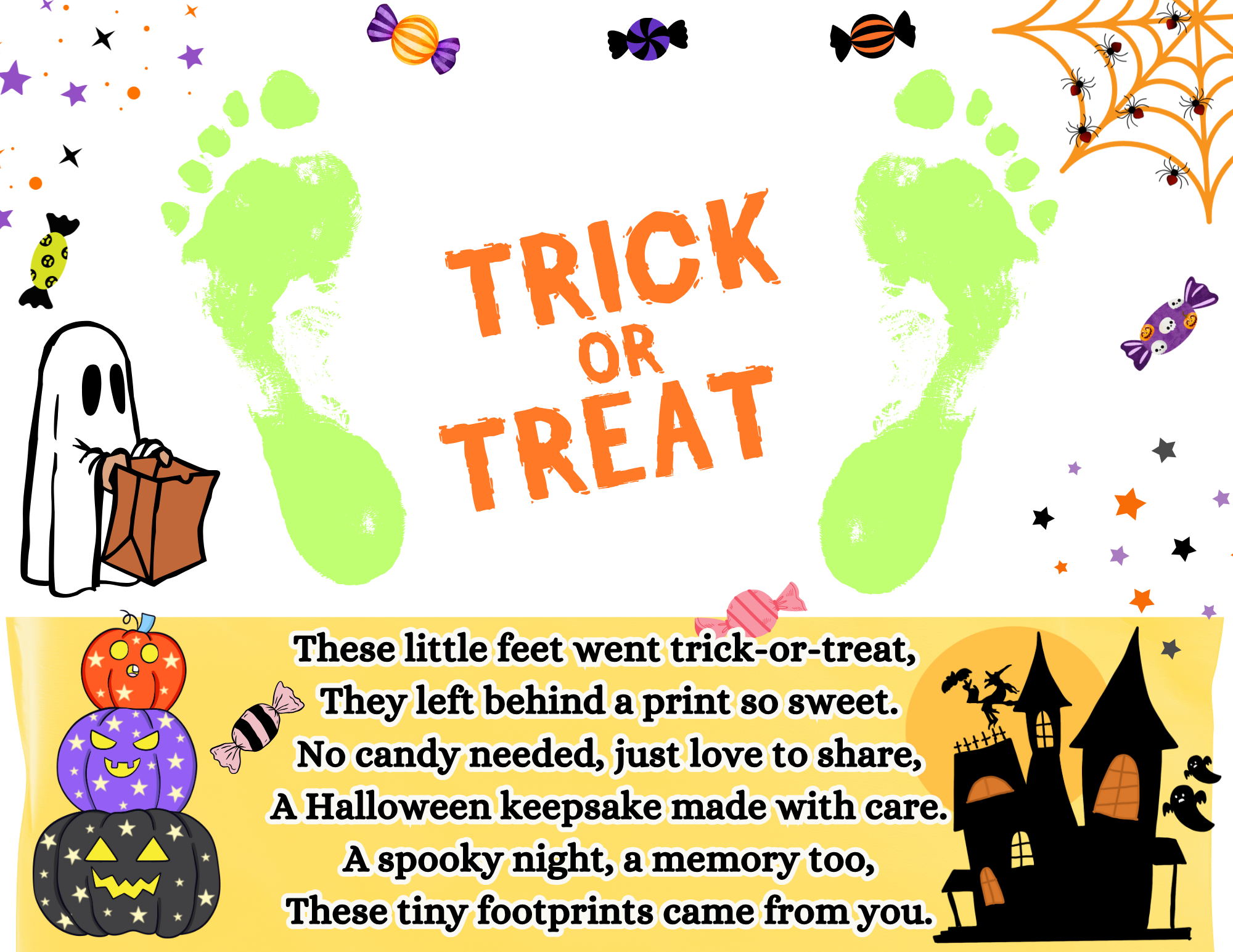 Trick Or Treat Footprint Craft