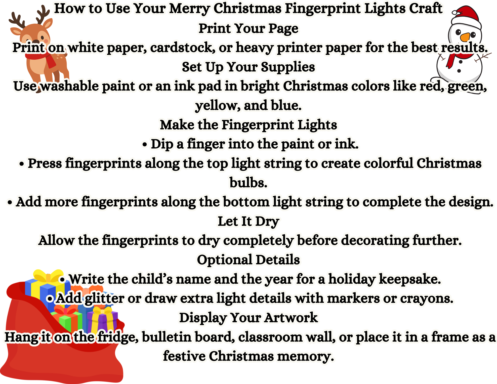 Christmas 2025 Fingerprint Lights