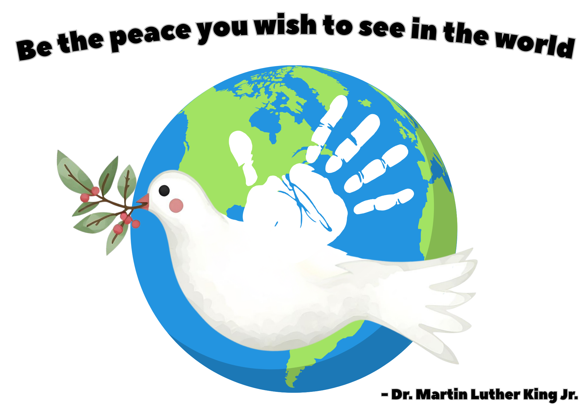 Peace Begins With Me Handprint Craft