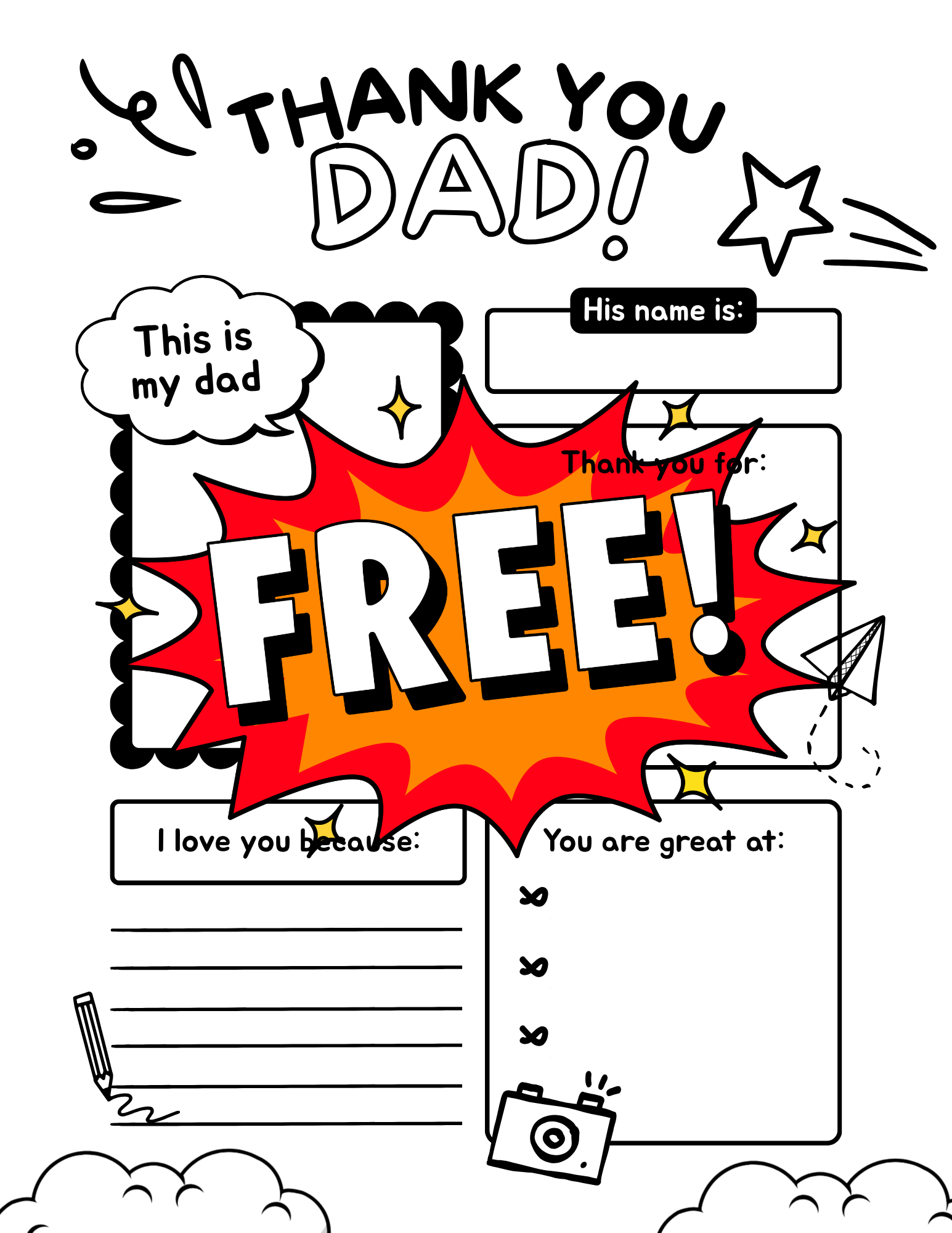 First Time Dad Trophy Card