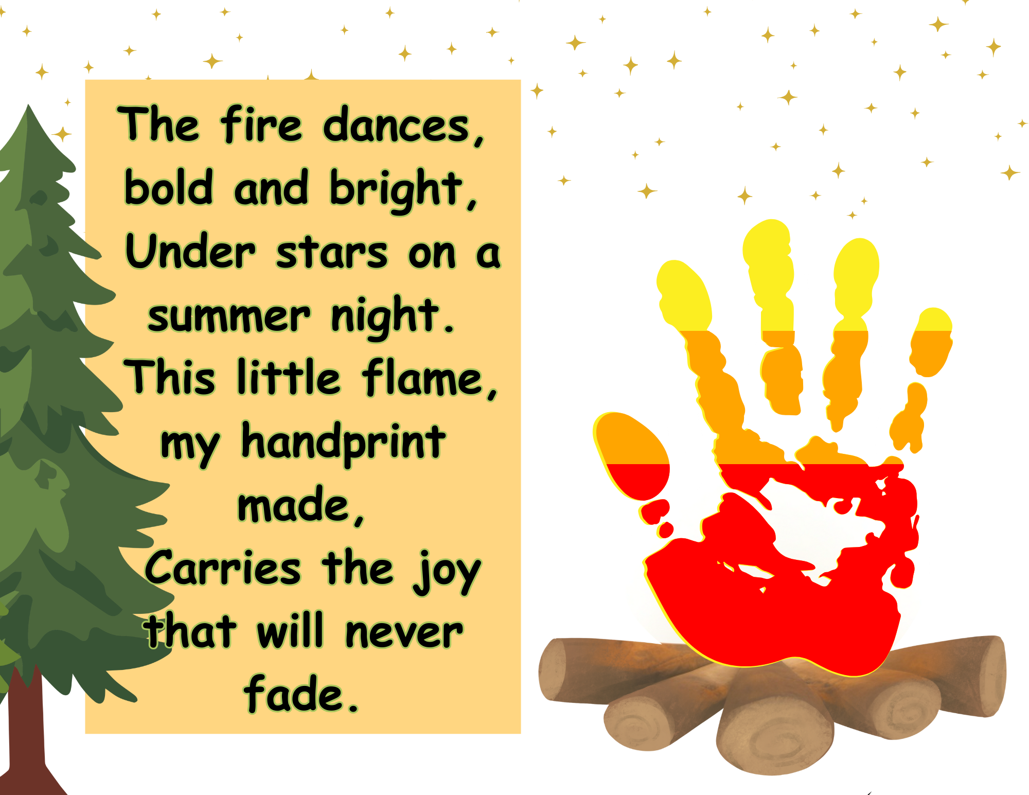 Campfire Handprint Craft