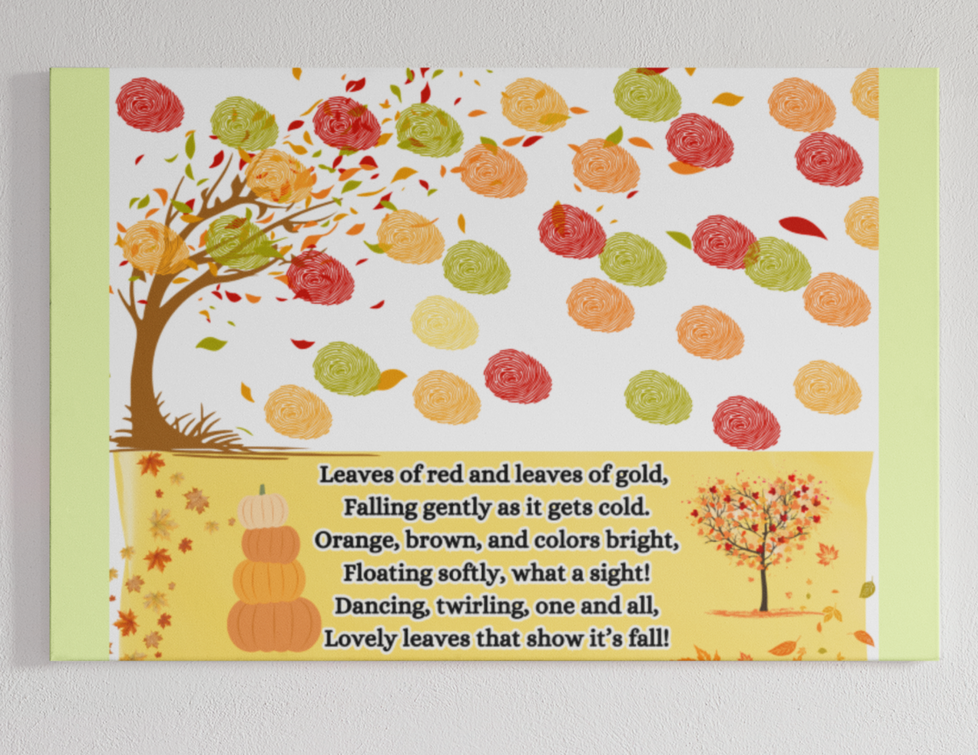 Fall Leaf Printable Fingerprint Keepsake