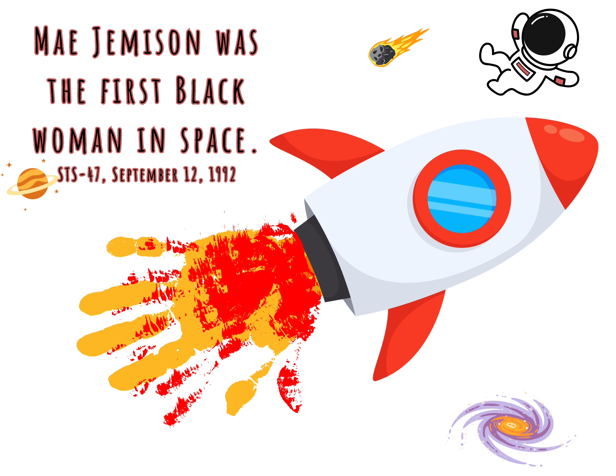 Mae Jemison Handprint Rocket Craft