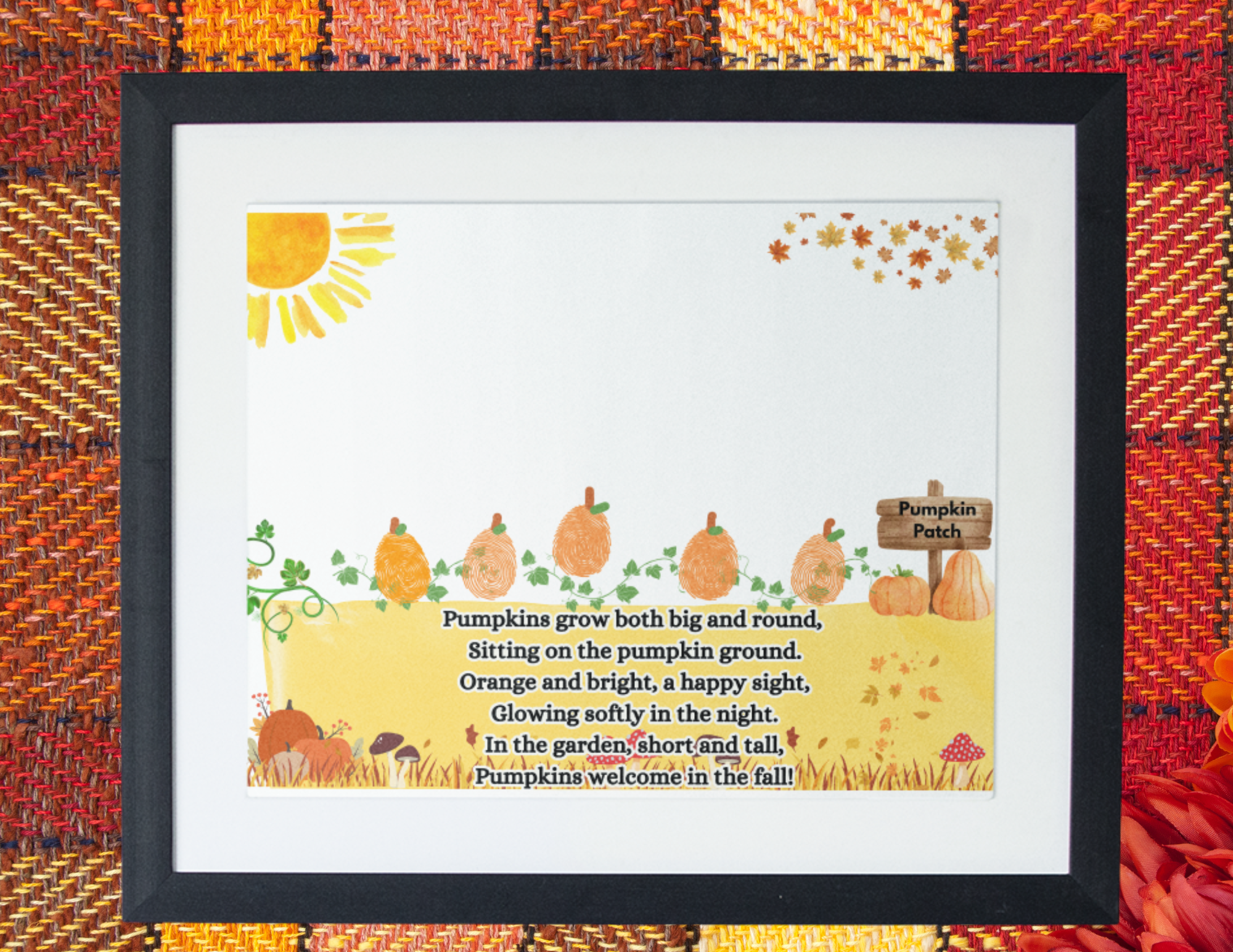  Fall Fingerprint Pumpkin Craft 