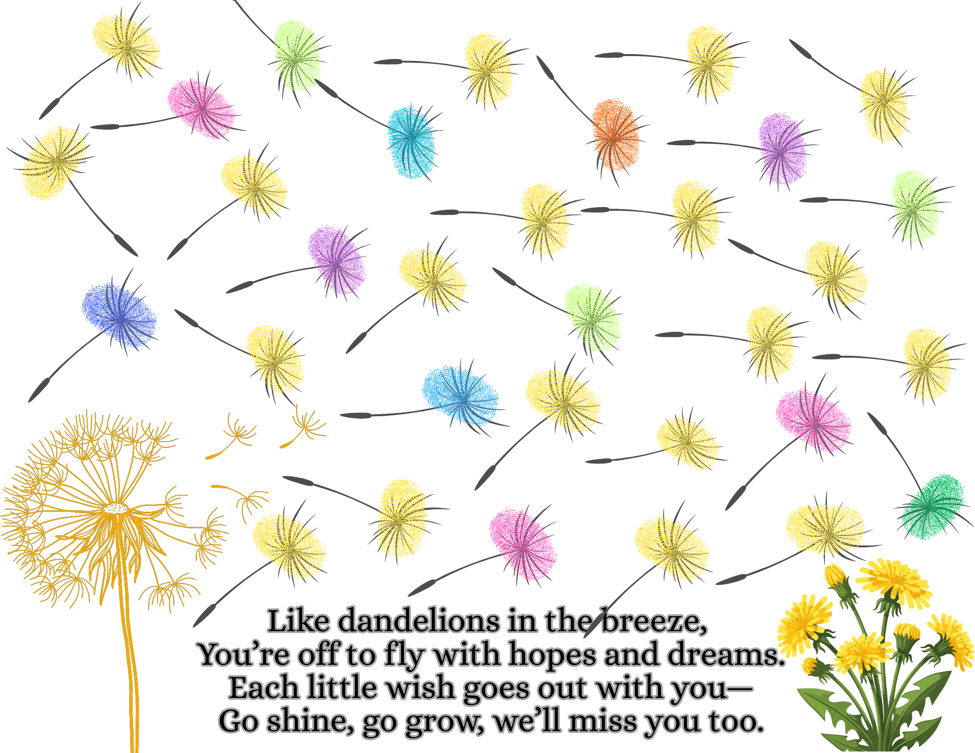 Dandelion Wishes Farewell Craft