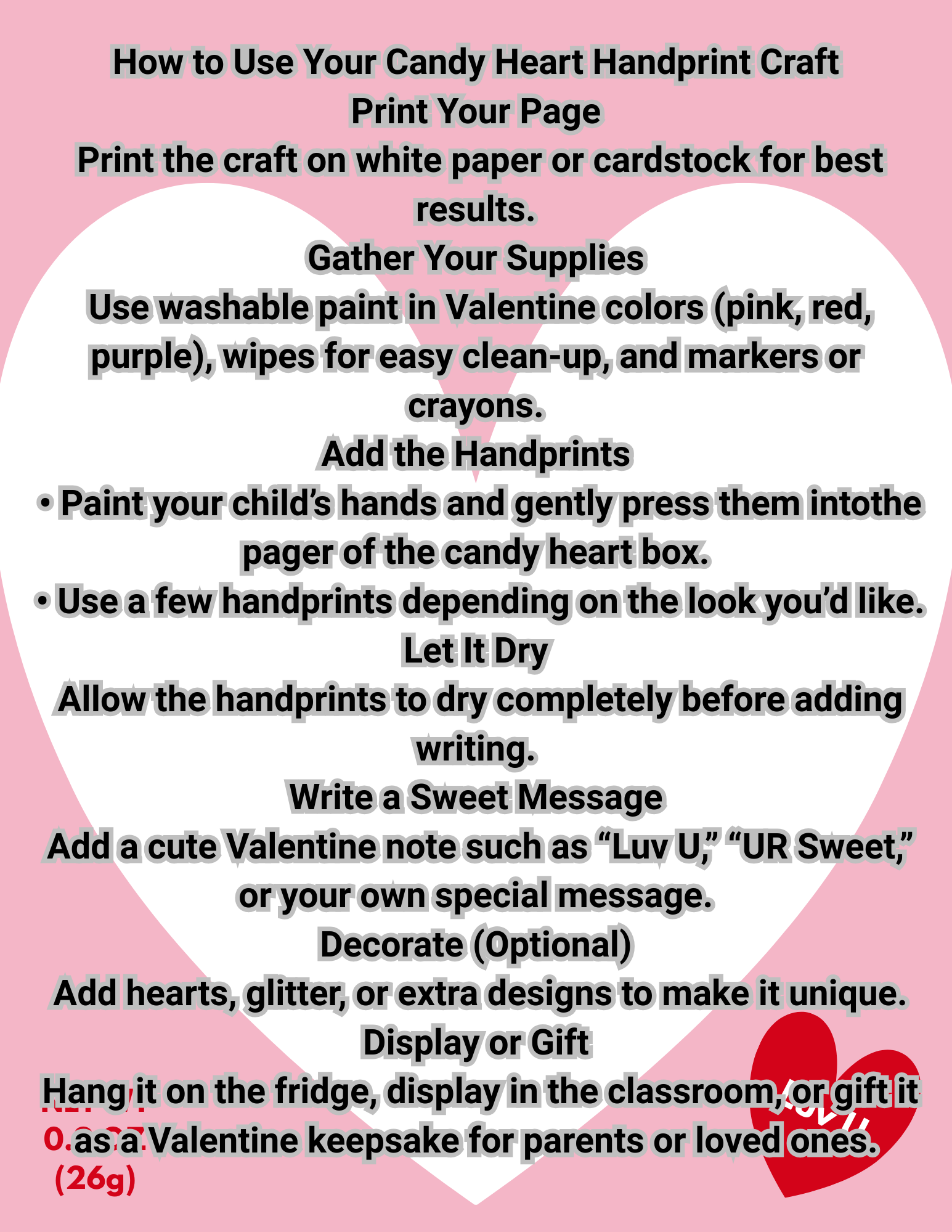 Spanish Sweethearts Candie Craft