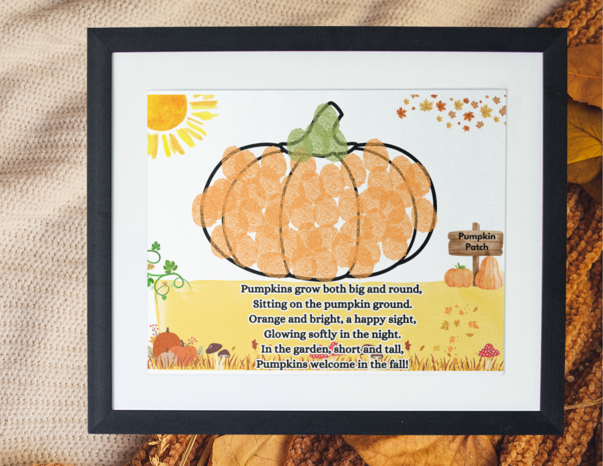  Fall Fingerprint Pumpkin Craft 