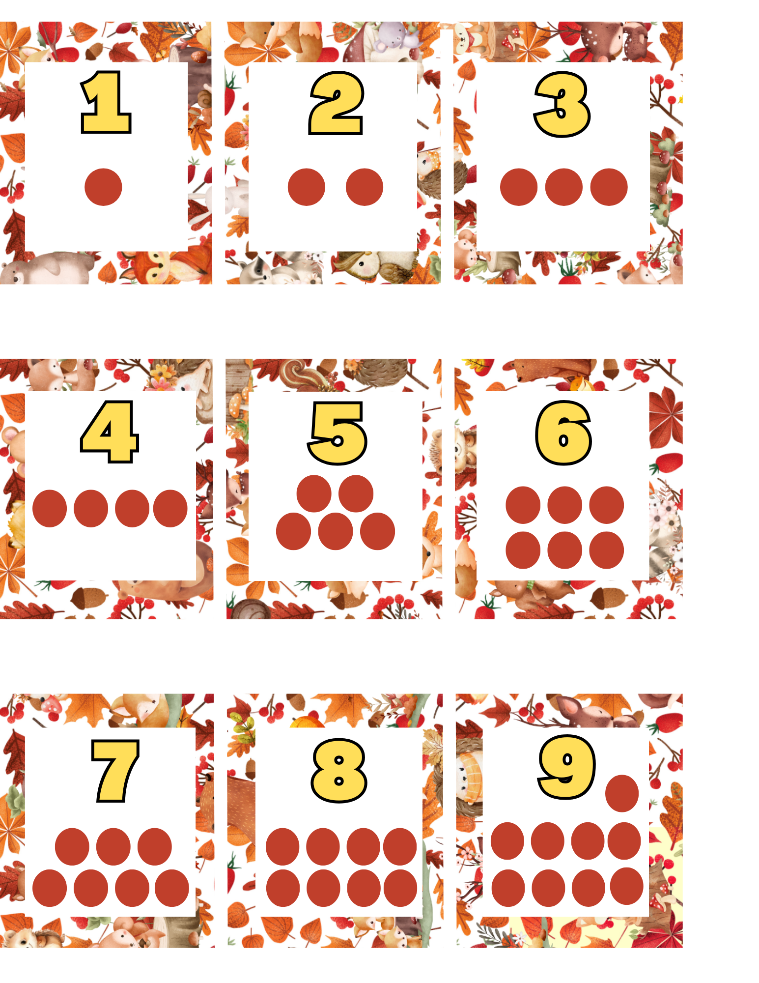 Printable Autumn Calendar Set 