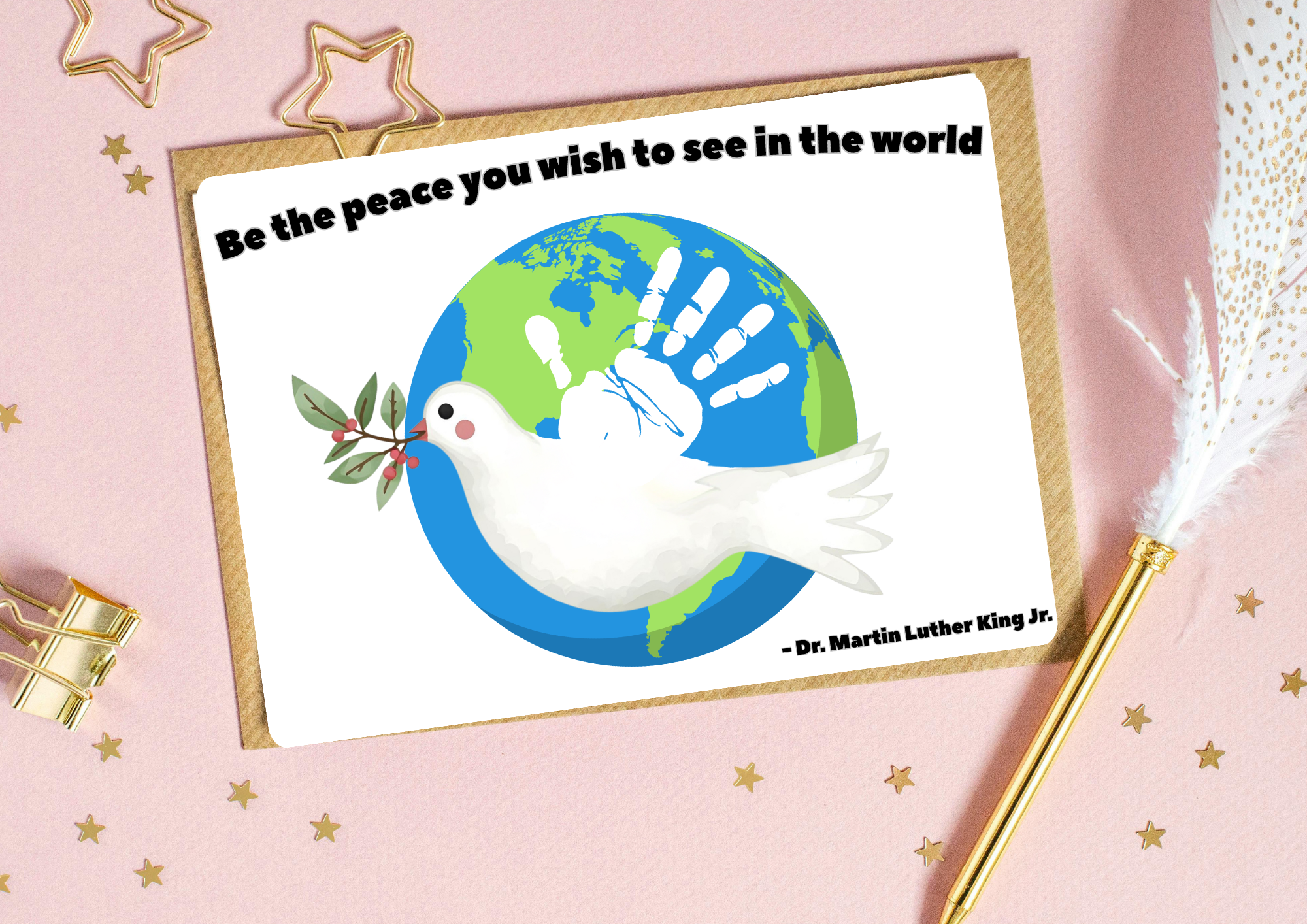 Peace Begins With Me Handprint Craft
