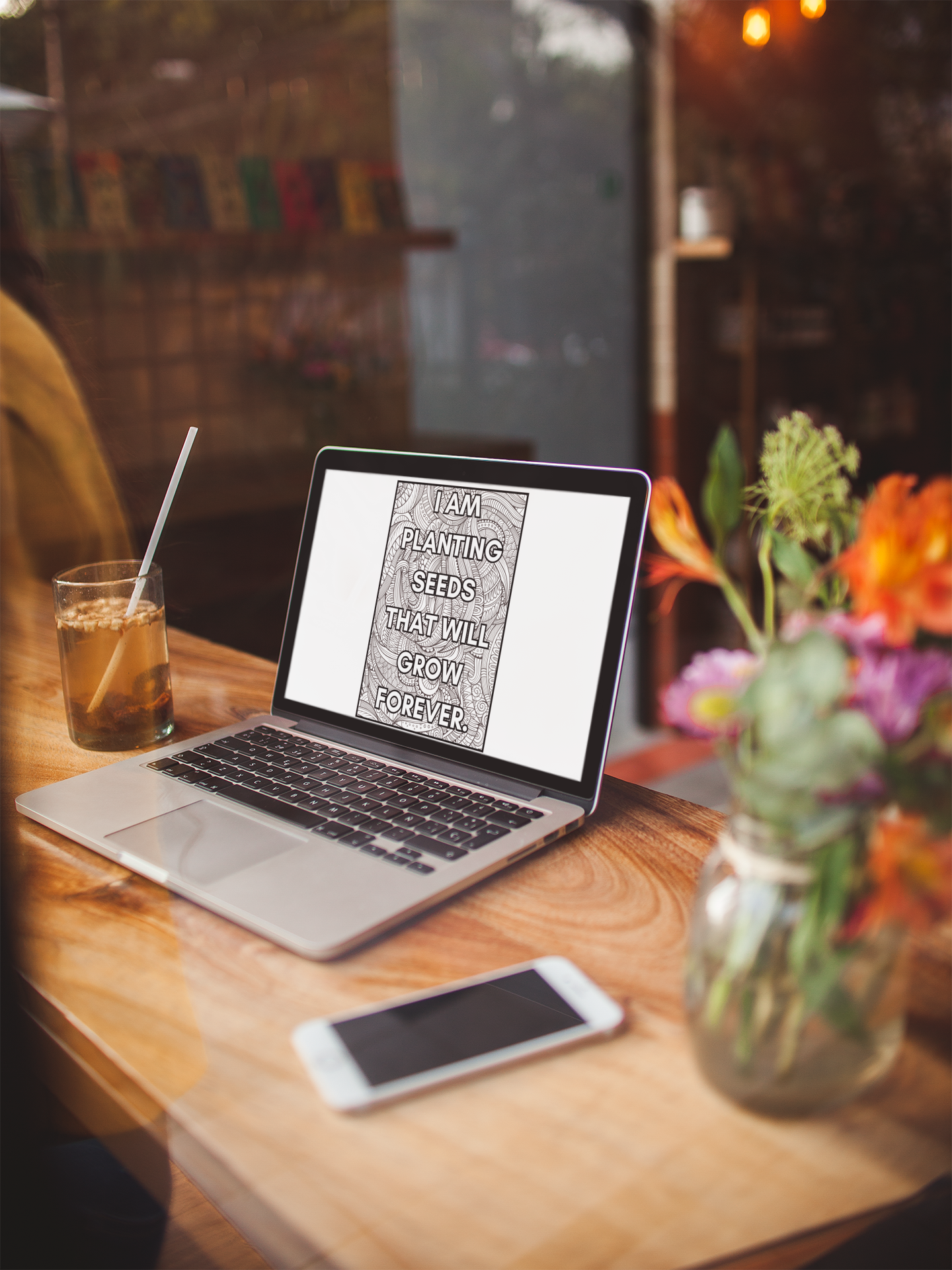 Free Teacher Coloring Page – “I Am Planting Seeds That Will Grow Forever” 🌱