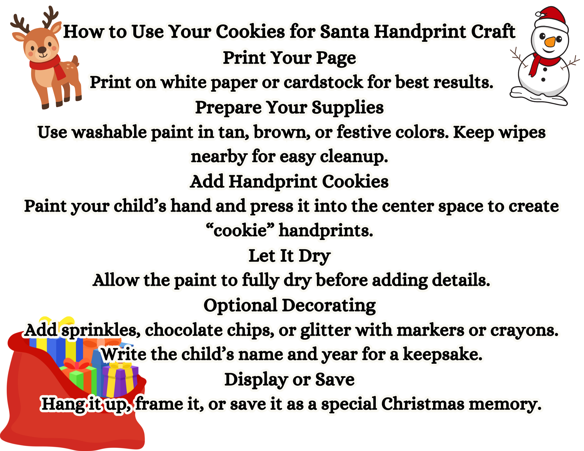 Cookies for Santa Craft