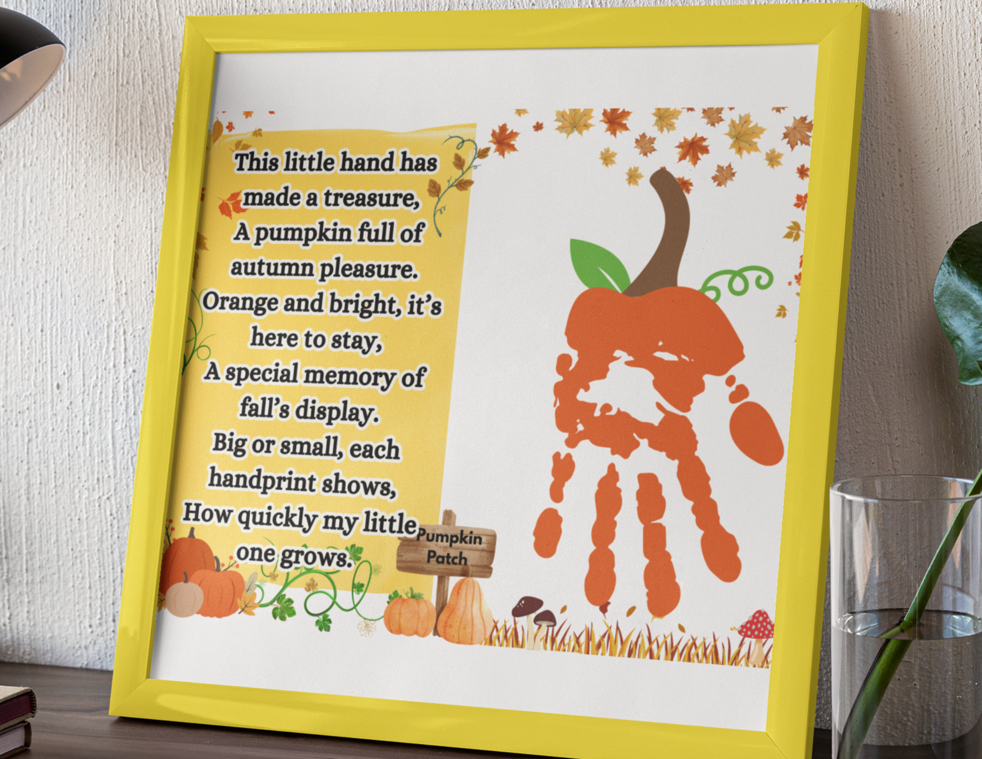 Pumpkin Handprint Craft