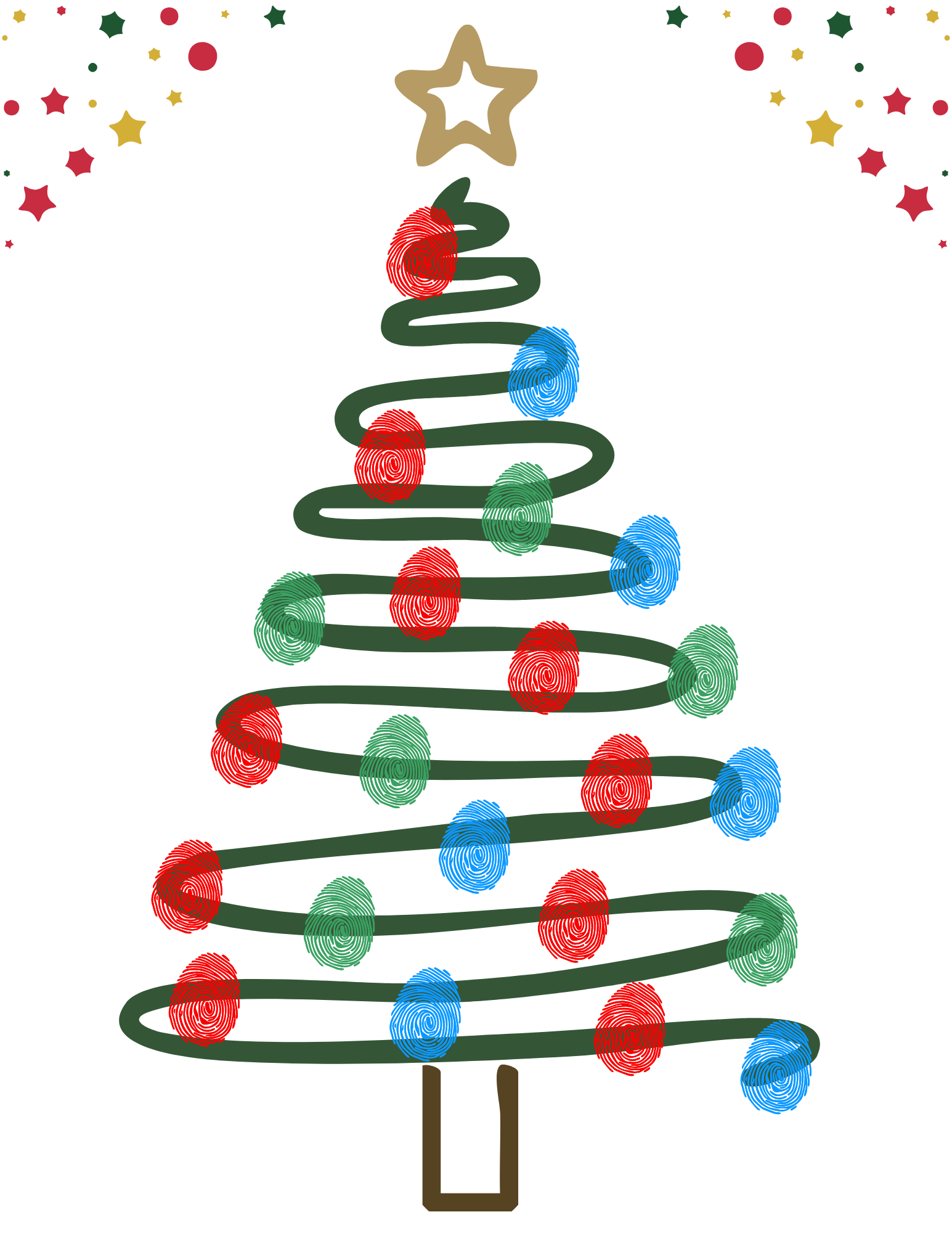 Christmas Tree Fingerprint Craft