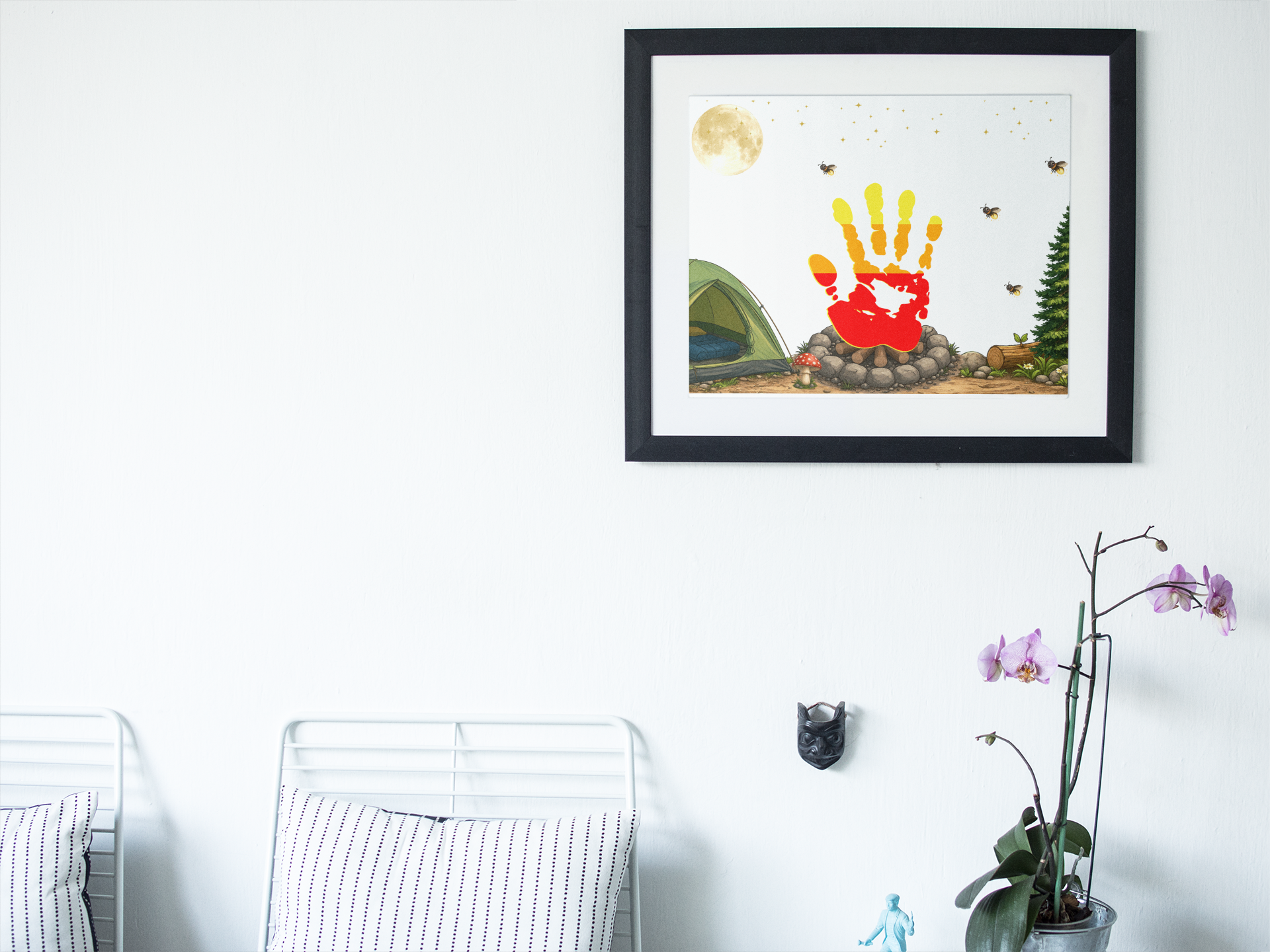 Camping Campfire Handprint Craft