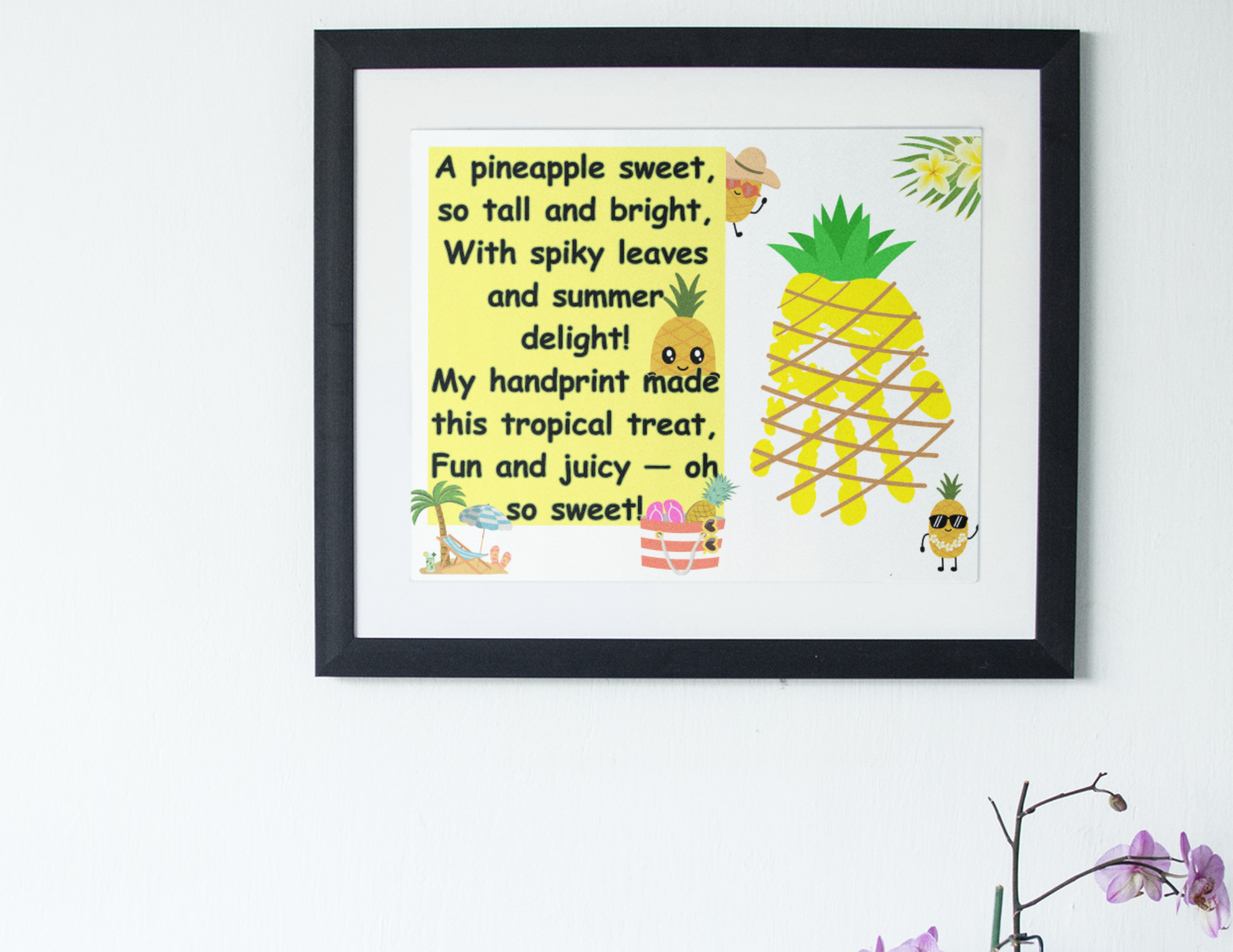 Pineapple Handprint Craft