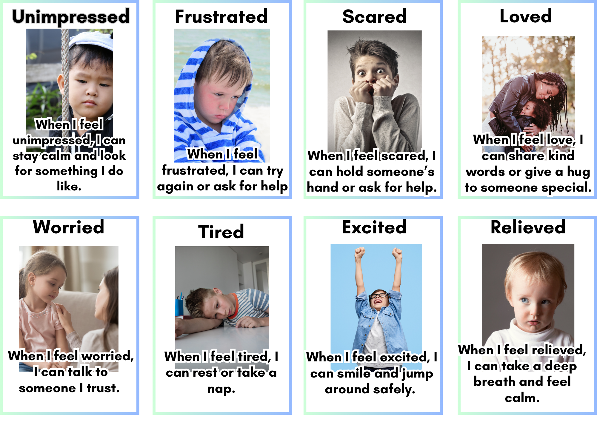 Kids Emotion Flashcards 