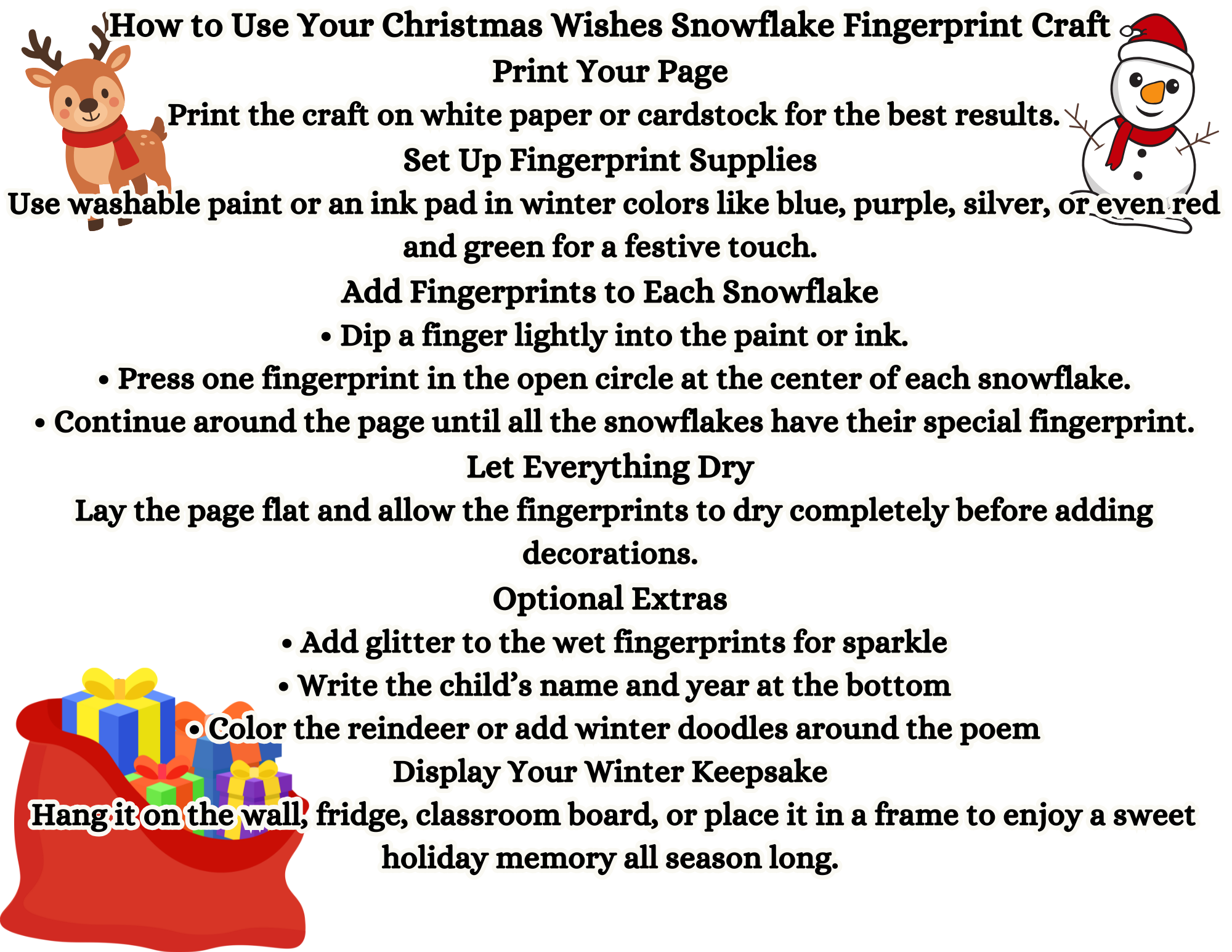 Snowflake Christmas Wishes