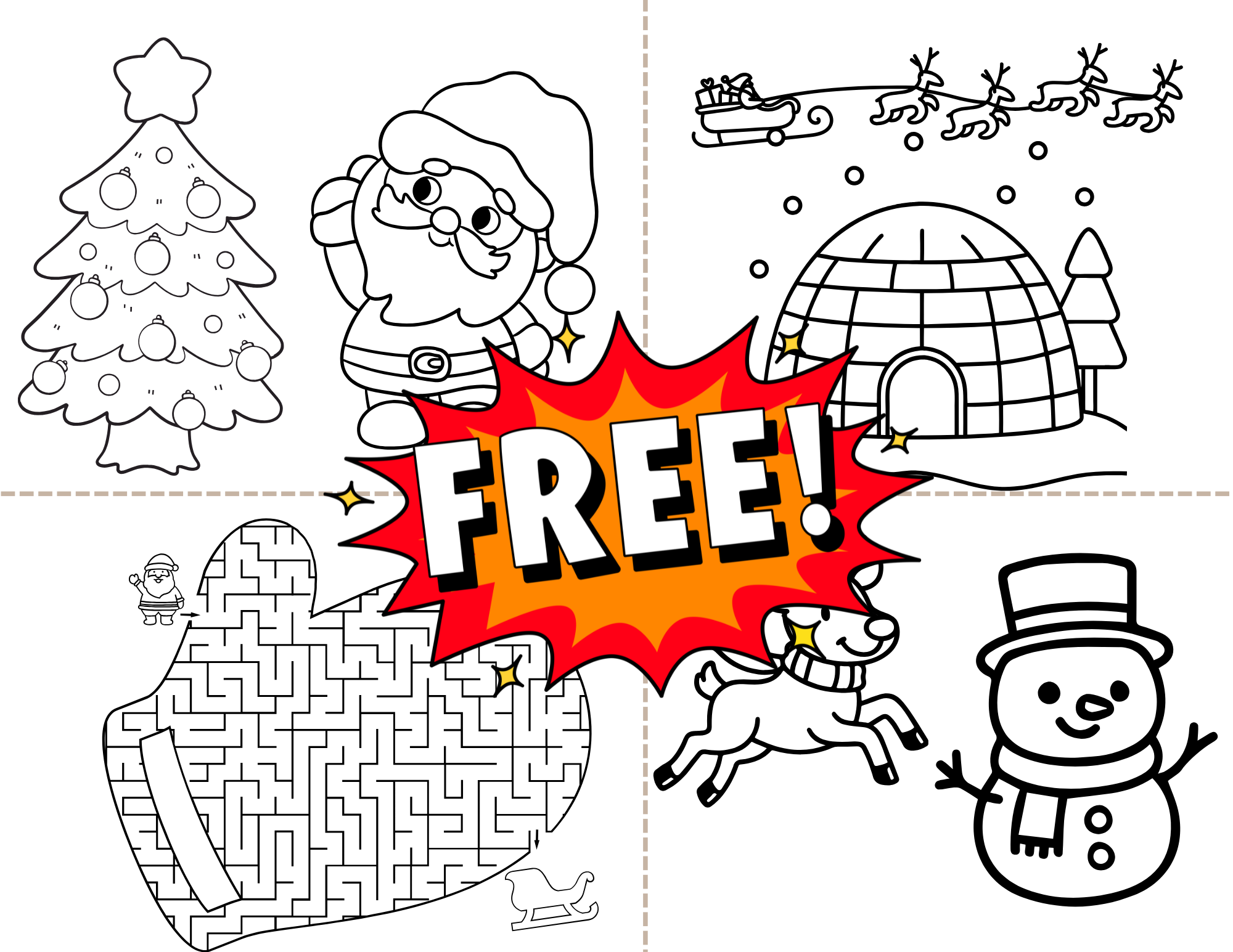 Santa’s Sleigh Fingerprint Craft