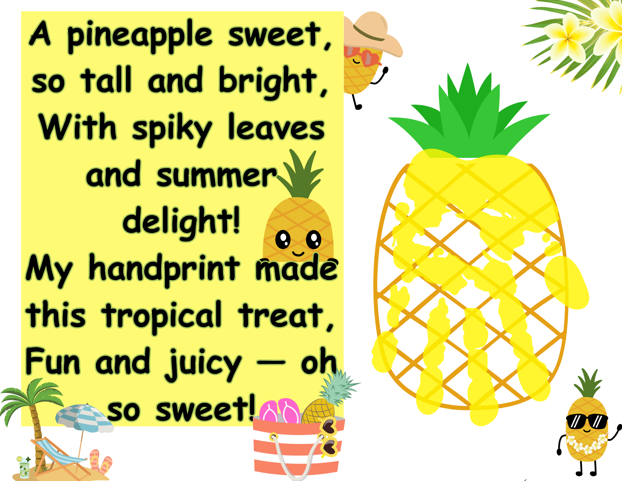 Pineapple Handprint Craft